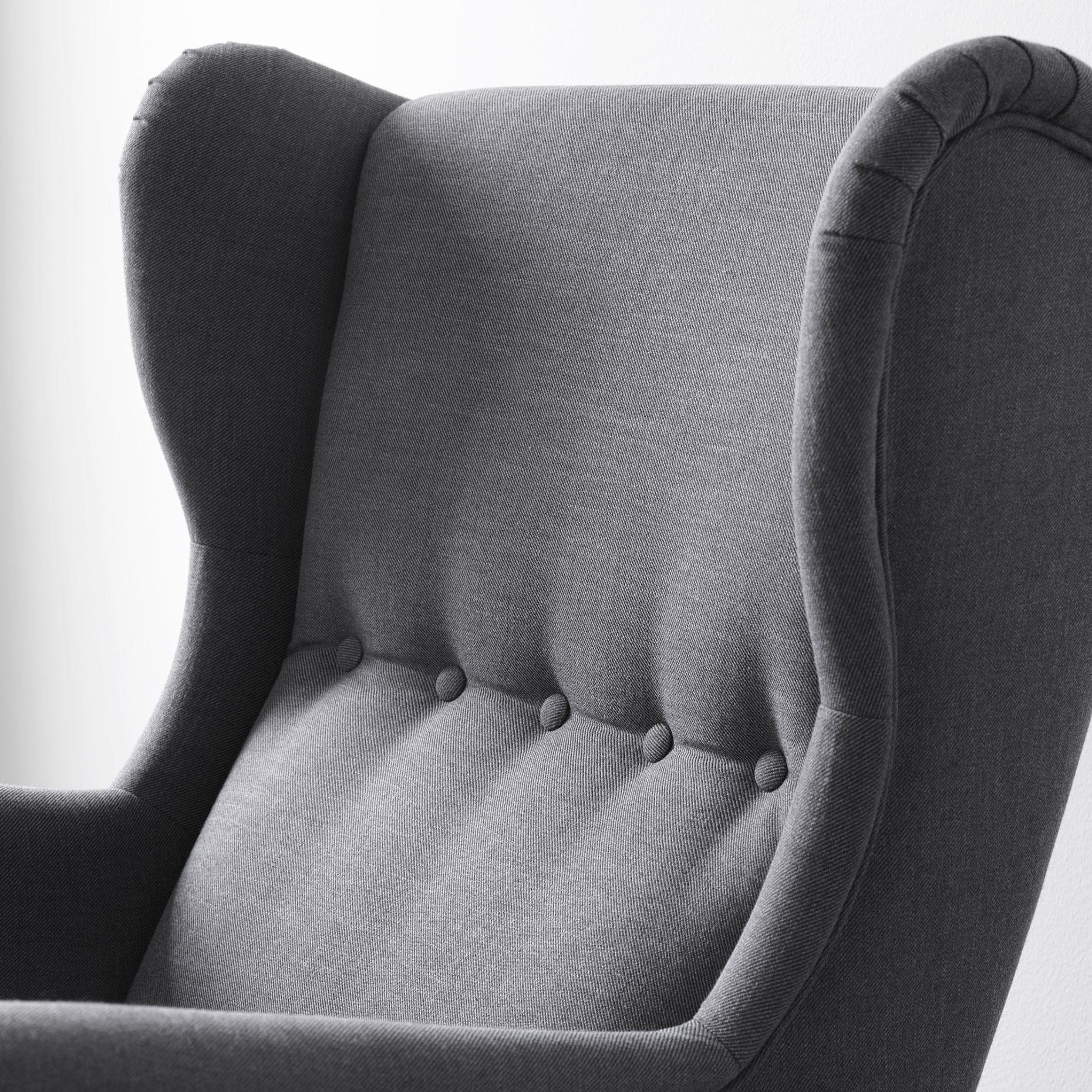 STRANDMON, wing chair with footstool, 396.181.00