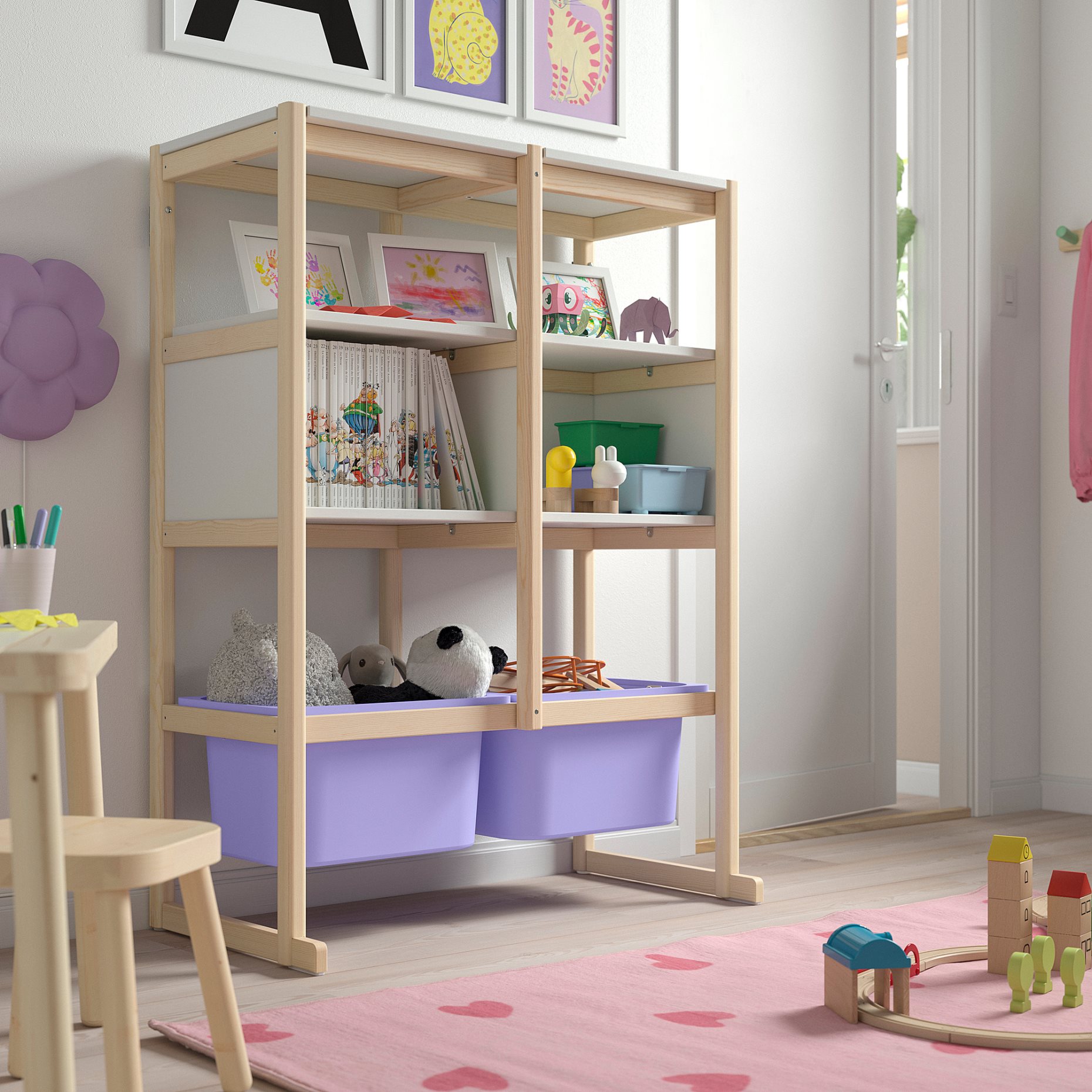 FLISAT, open storage combination, 88x38x117 cm, 396.235.59