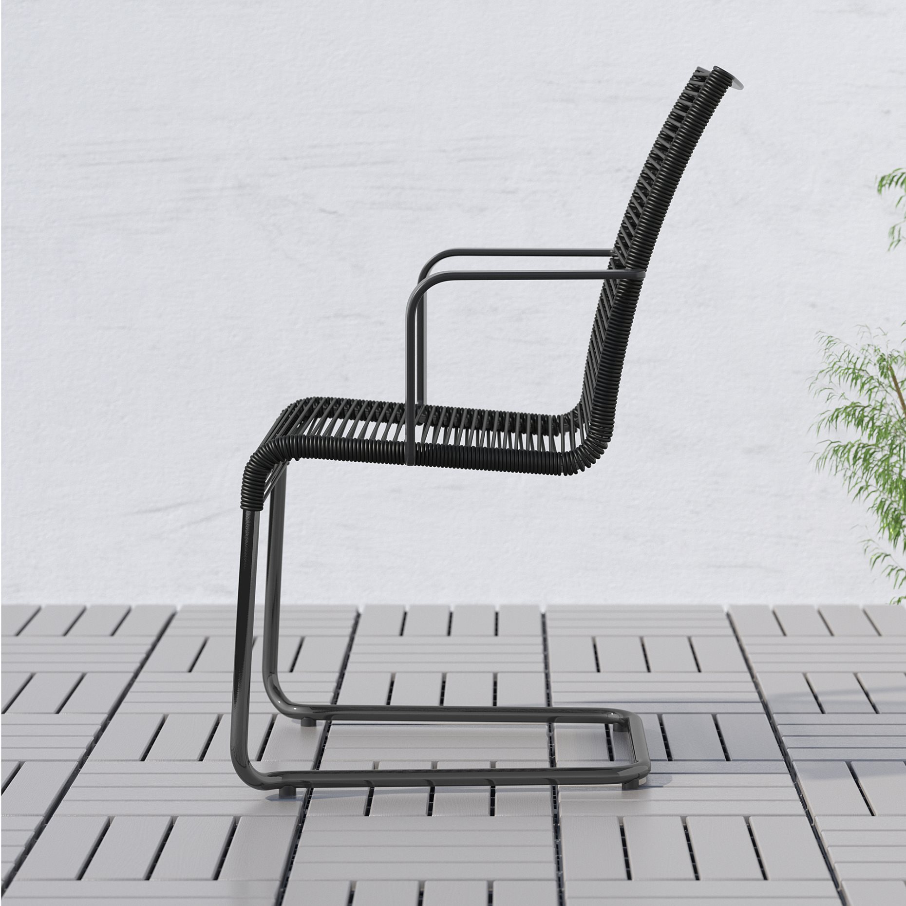 VÄSMAN, chair with armrests, outdoor, 402.116.37