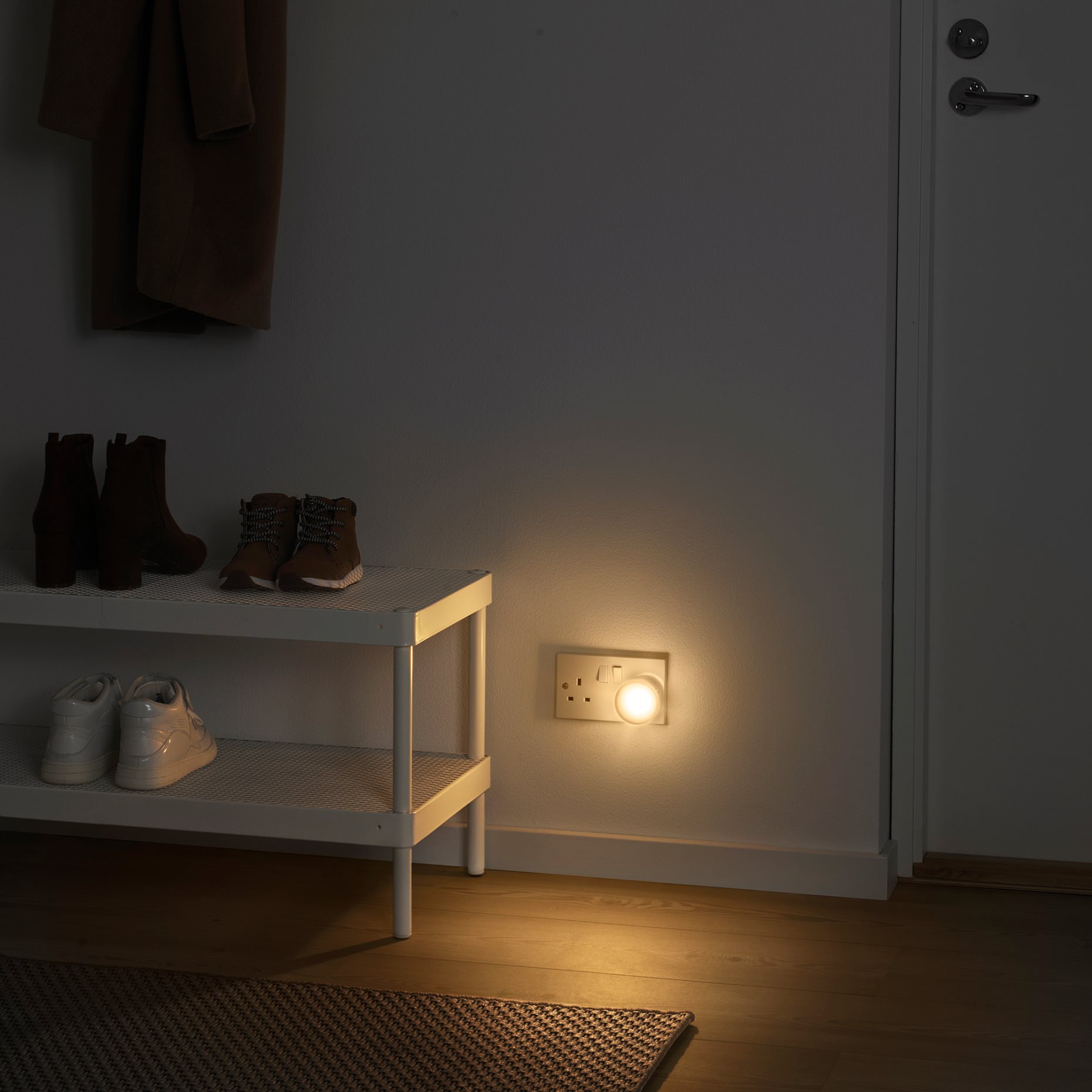MÖRKRÄDD, φωτάκι νυκτός LED με αισθητήρα, 2 τεμ., 403.501.24