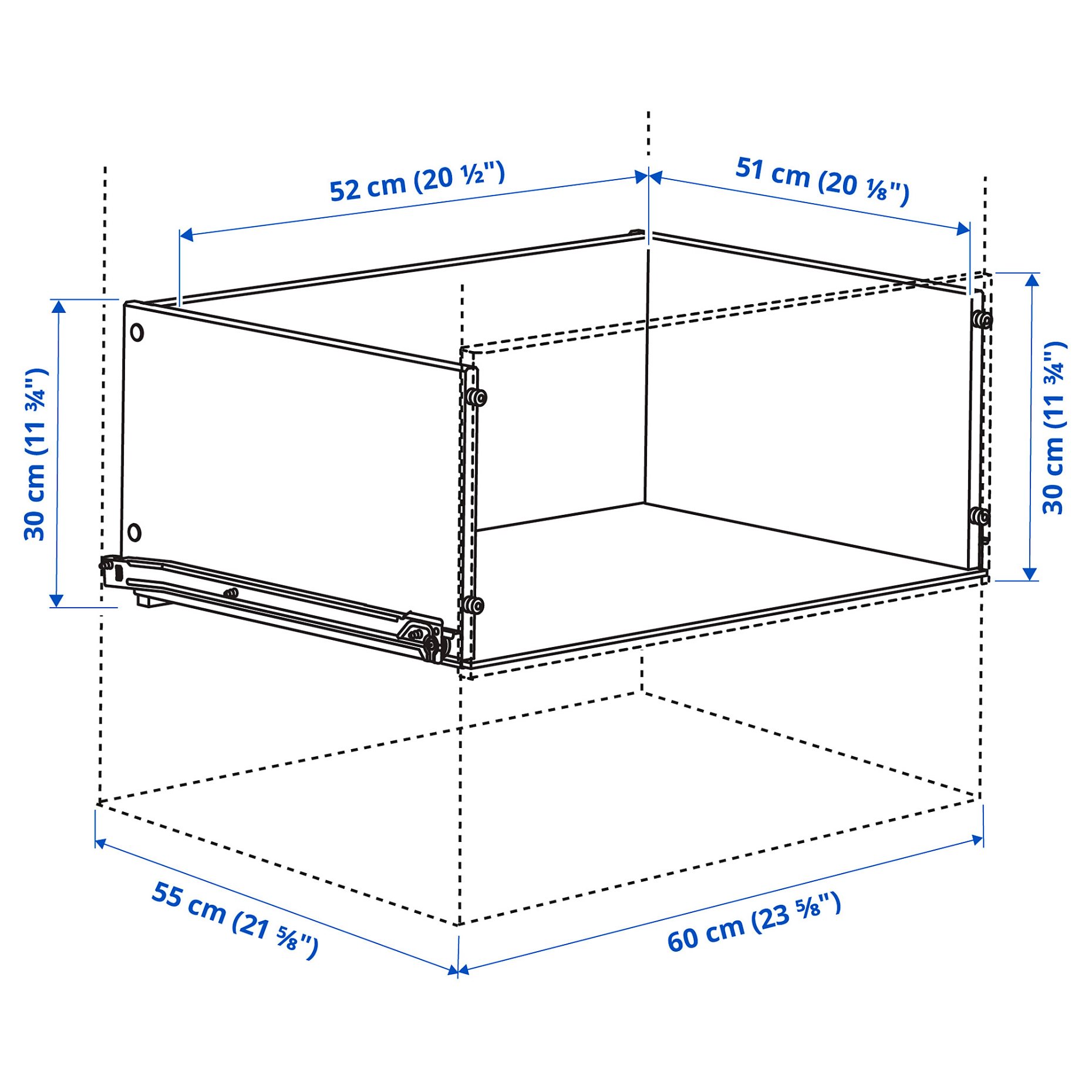 KONSTRUERA, drawer without front, 30 cm, 404.367.74
