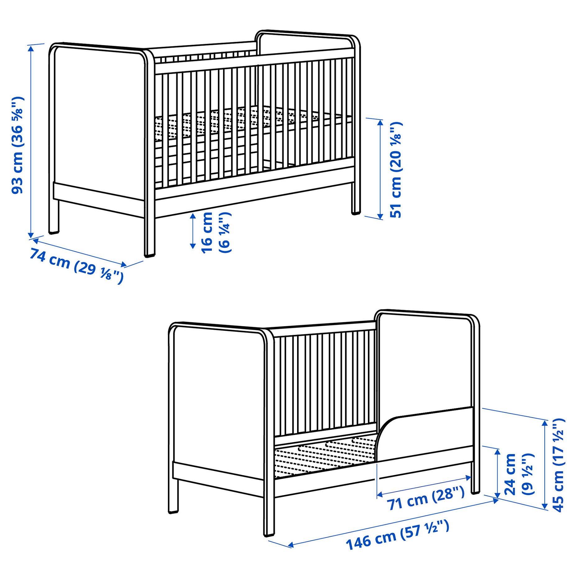 ALSKVARD, κούνια, 70x140 cm, 404.667.04