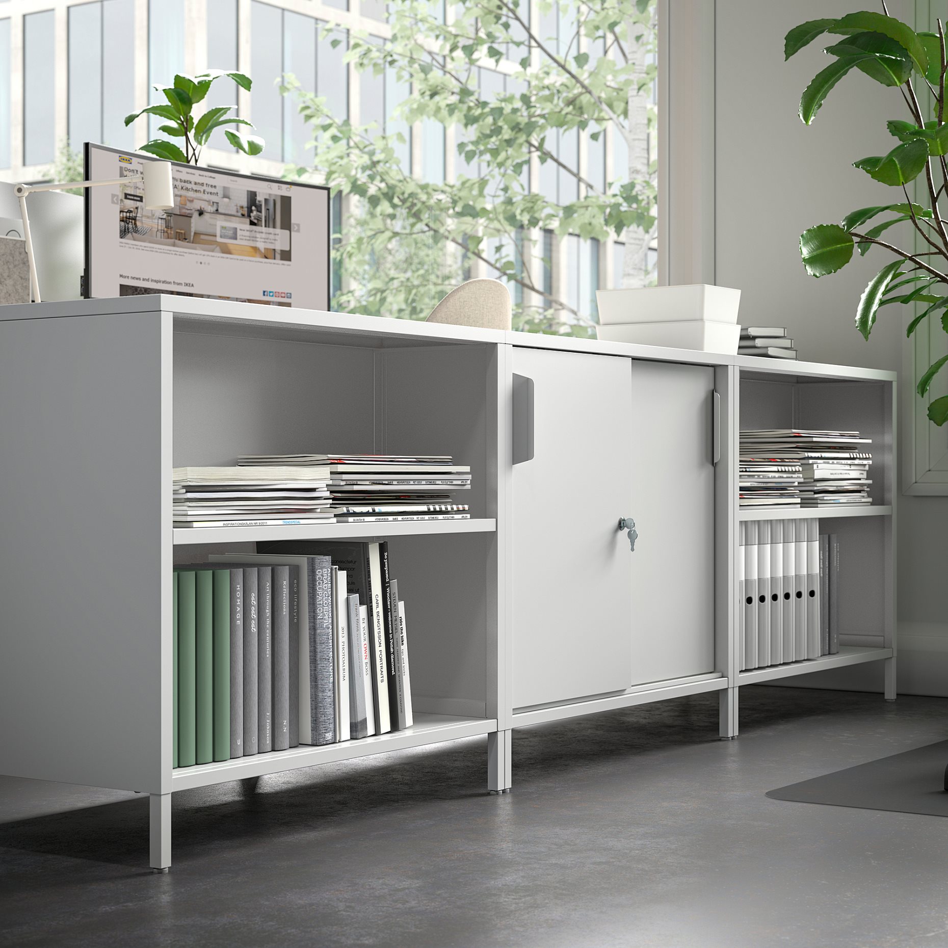 TROTTEN, cabinet with sliding doors, 80x75 cm, 404.747.61