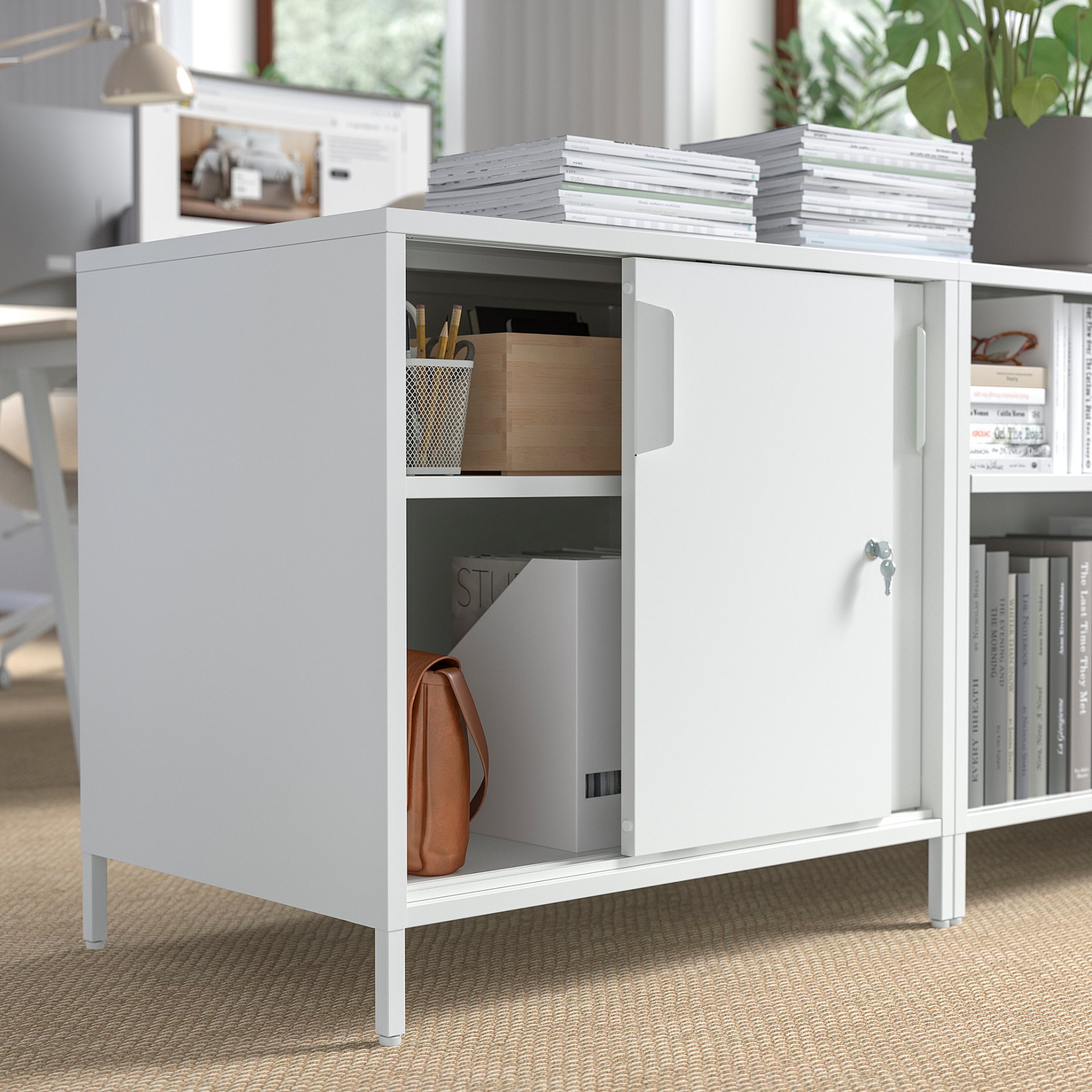 TROTTEN, cabinet with sliding doors, 80x75 cm, 404.747.61