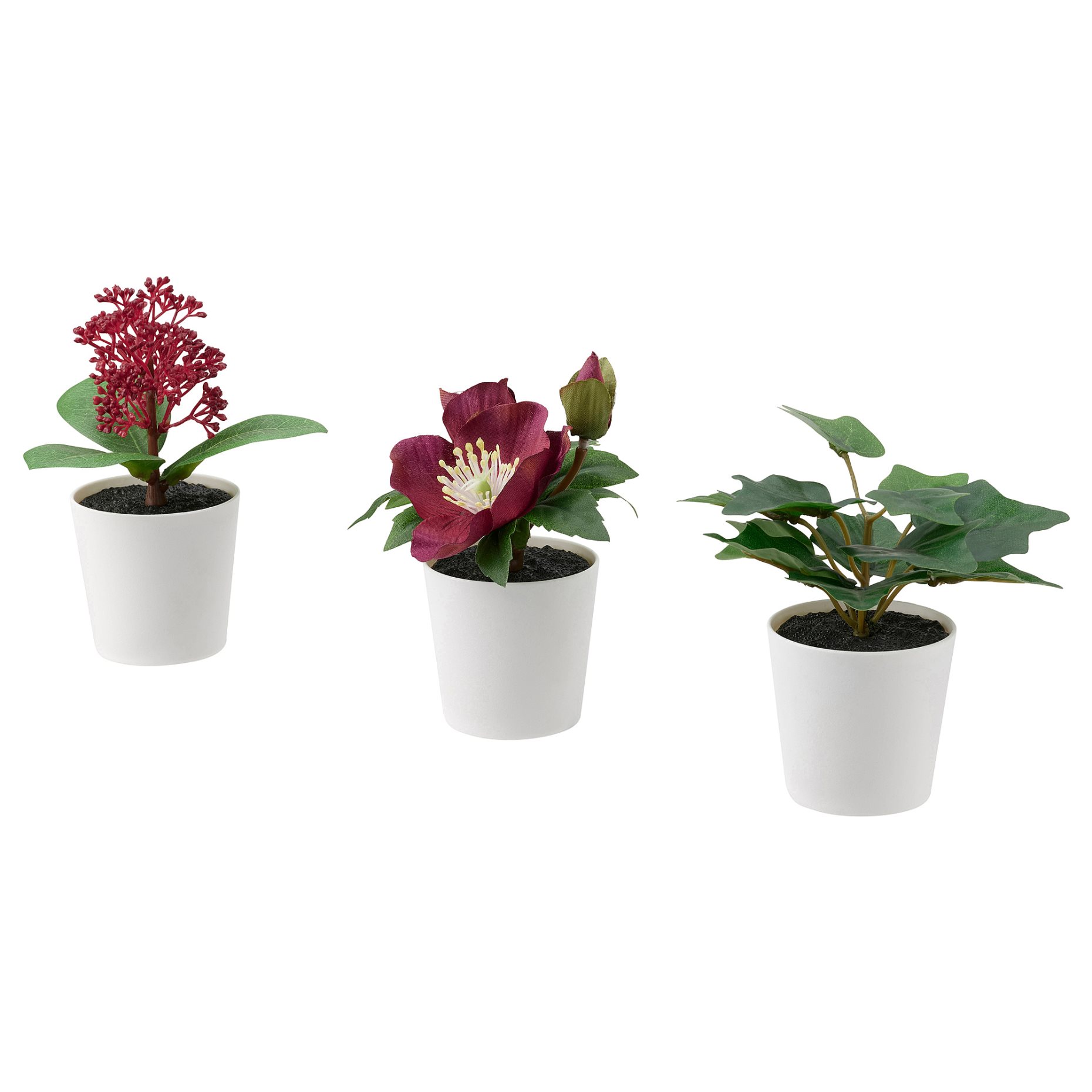 FEJKA, artificial potted plant with pot/in/outdoor, set of 3, 404.966.40