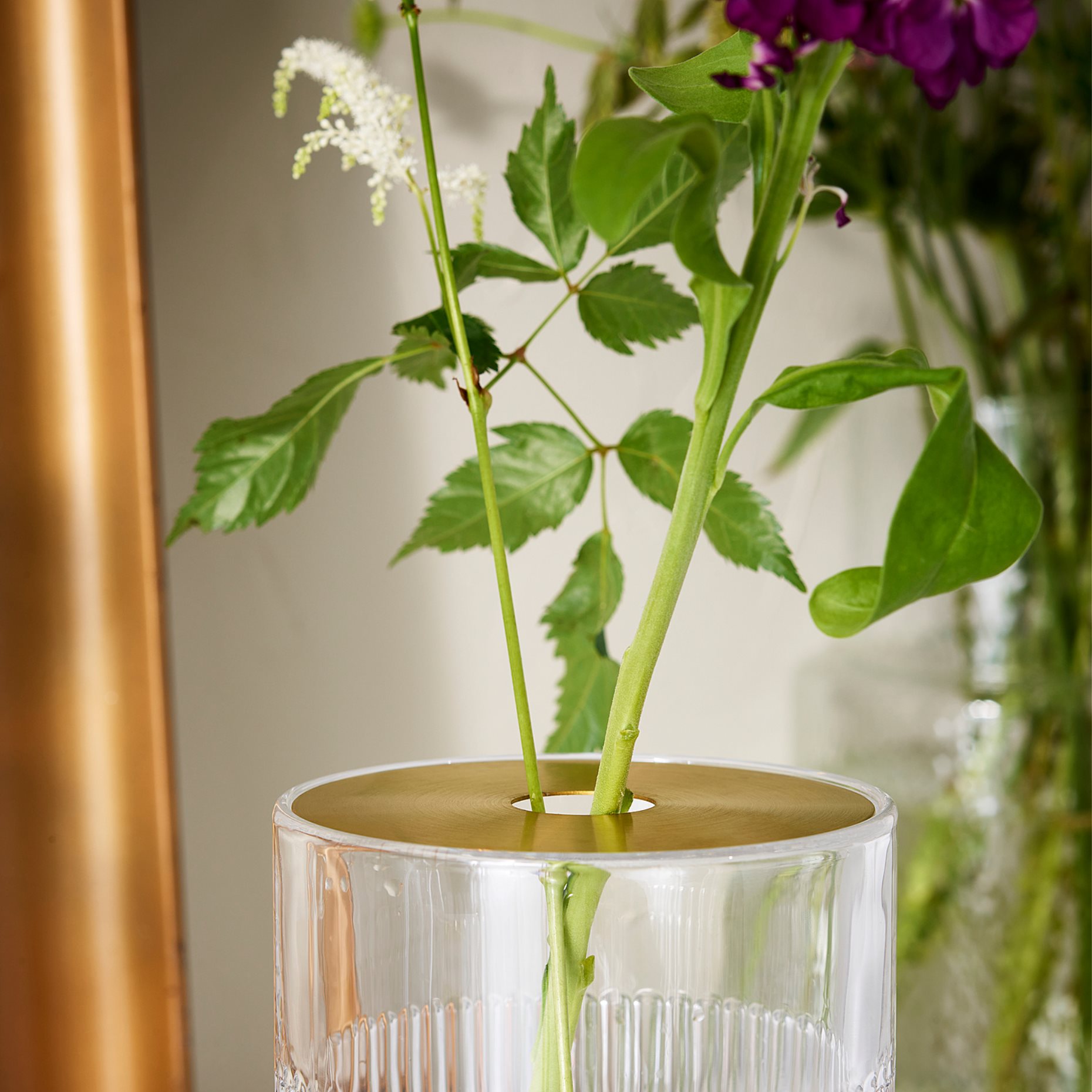 GRADVIS, vase with metal insert, 21 cm, 405.029.19