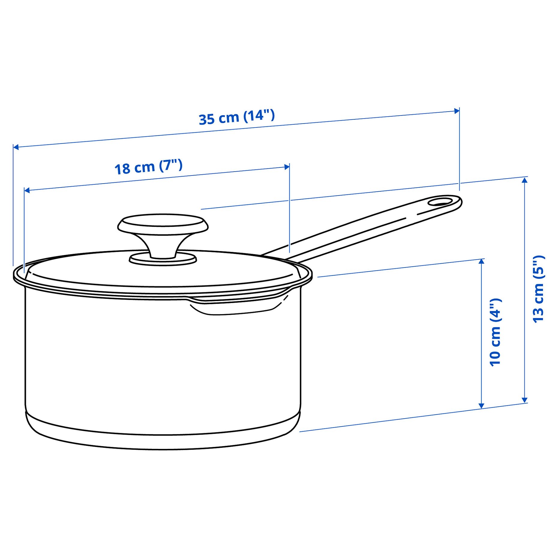 HEMKOMST, saucepan with lid, 2 l, 405.131.59