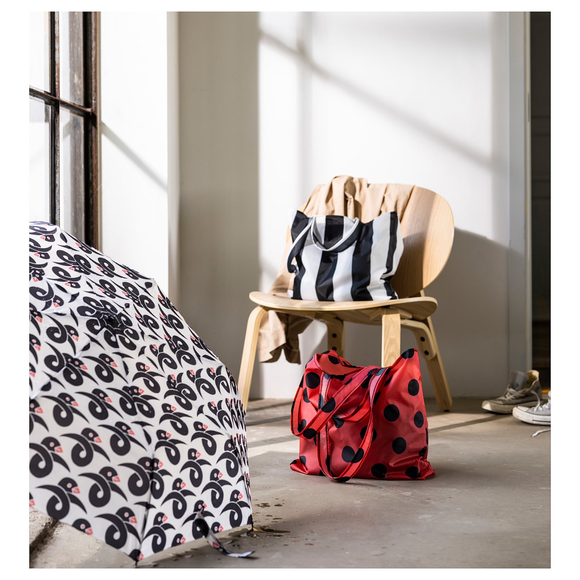 KNALLA, umbrella/bird pattern, 405.176.33