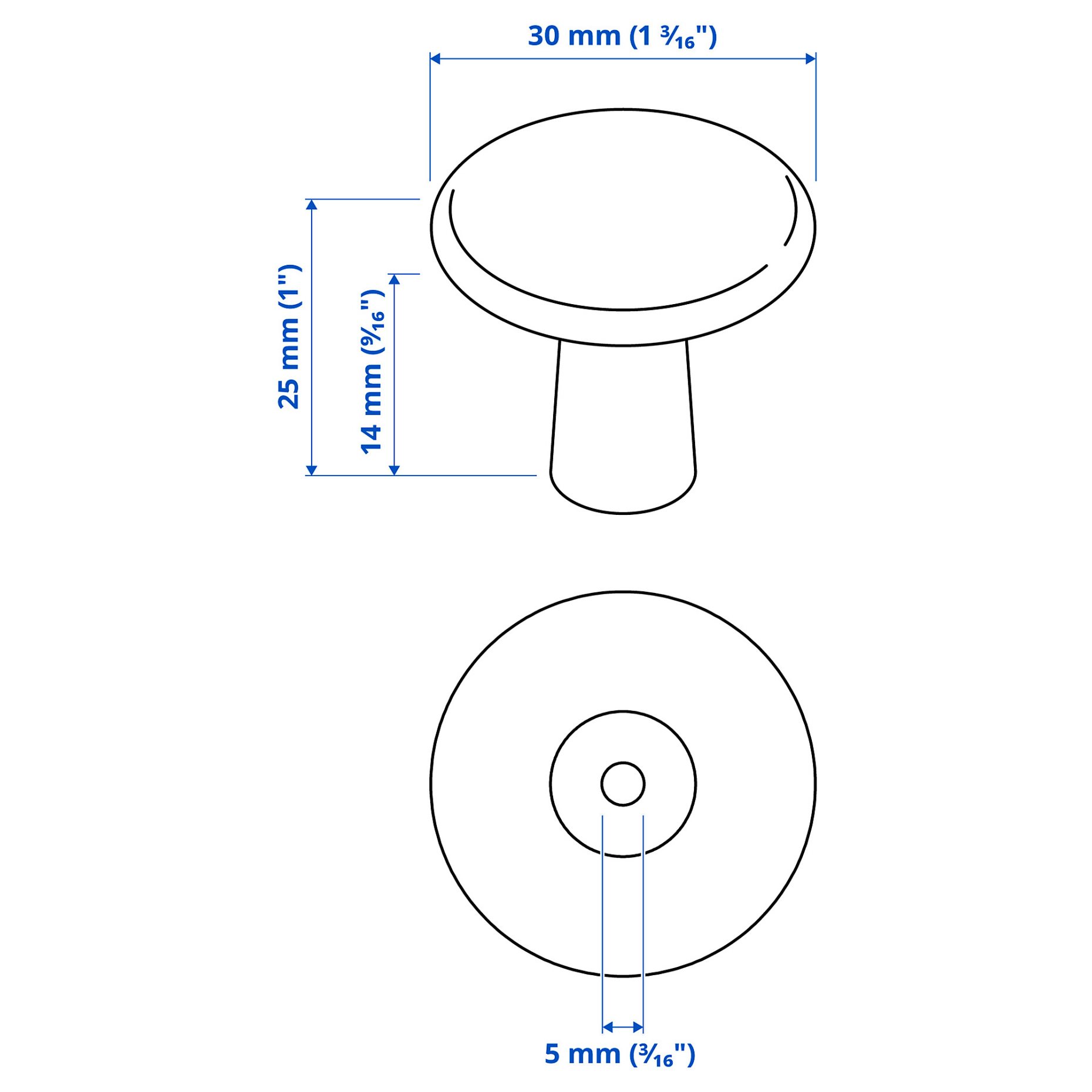 KALERUM, knob/2 piece, 30 mm, 405.428.59