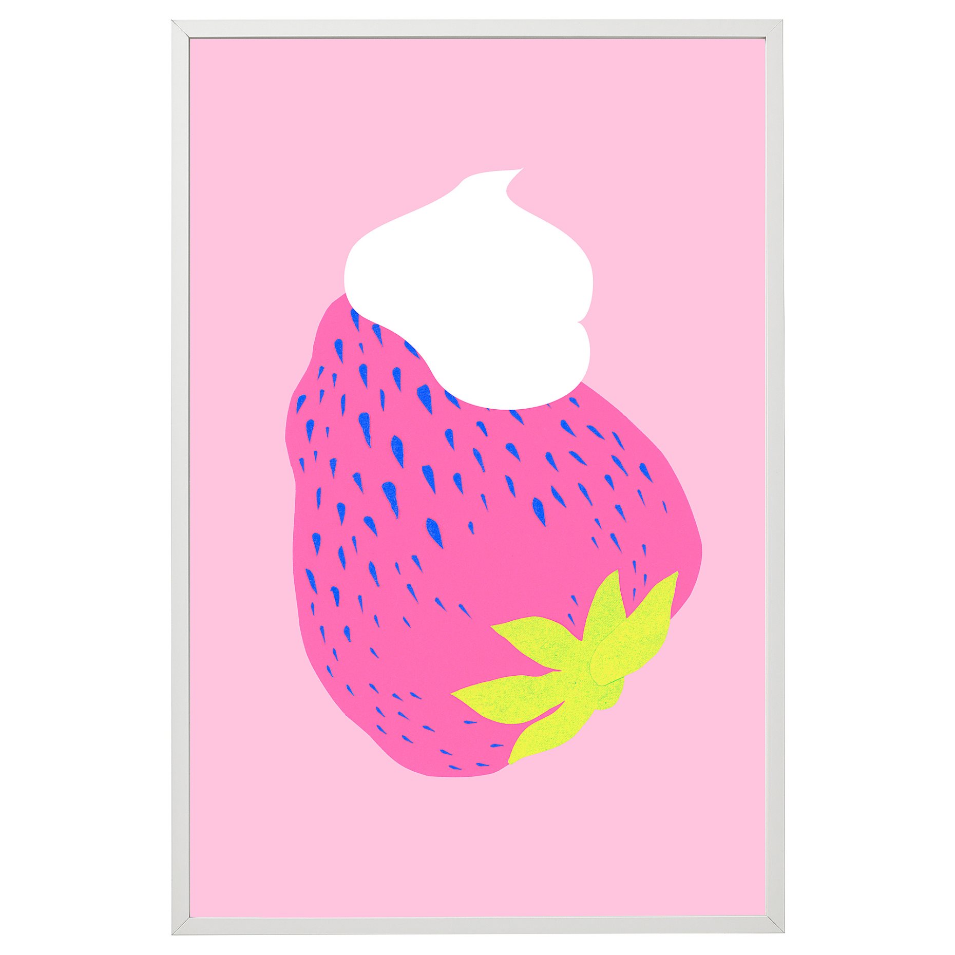 RIBBA, frame with poster/pink strawberry, 61x91 cm, 405.548.52
