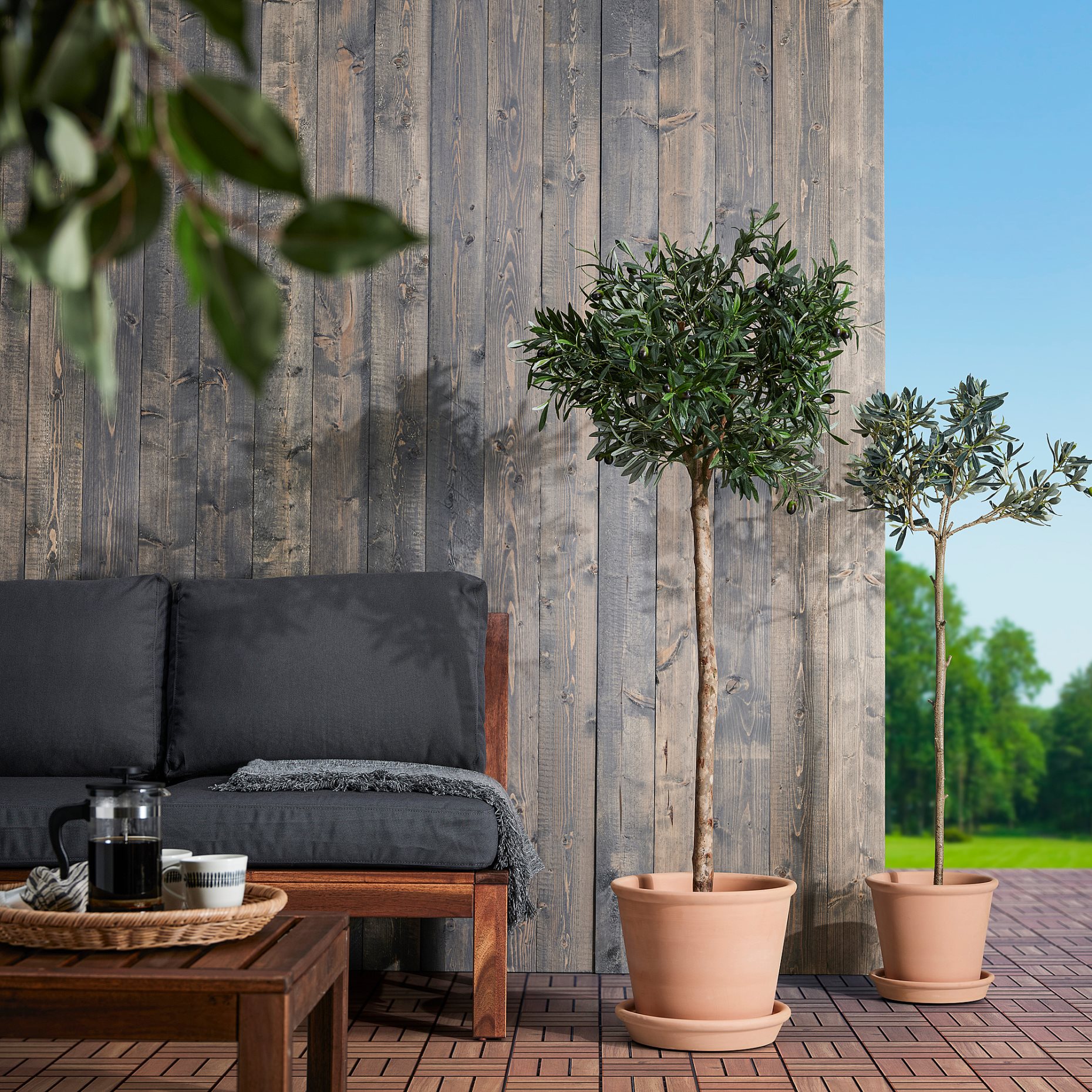 MUSKOTBLOMMA, plant pot with saucer/in/outdoor, 24 cm, 405.607.25