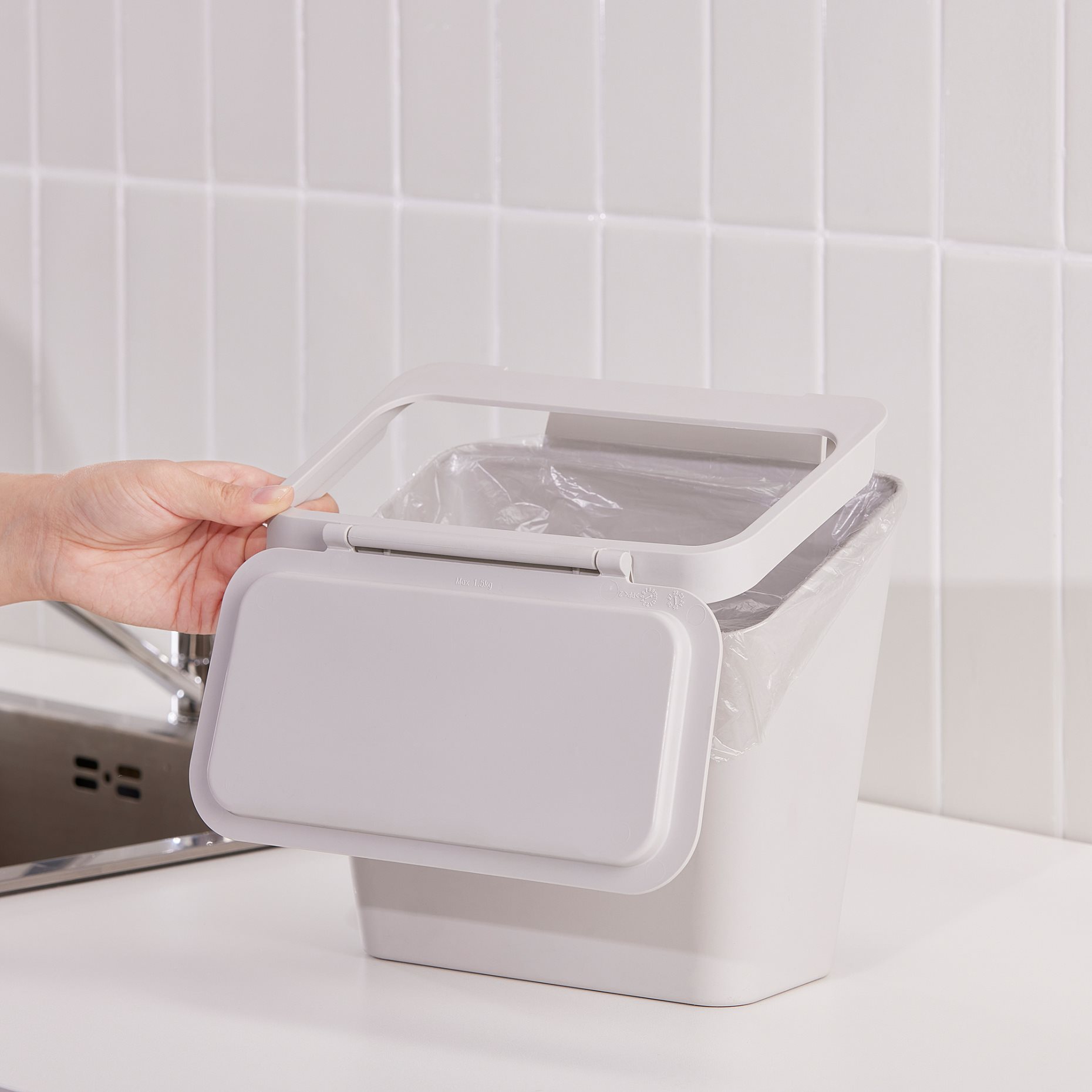 SKOLÄST, waste bin for cabinet with door, 405.610.13