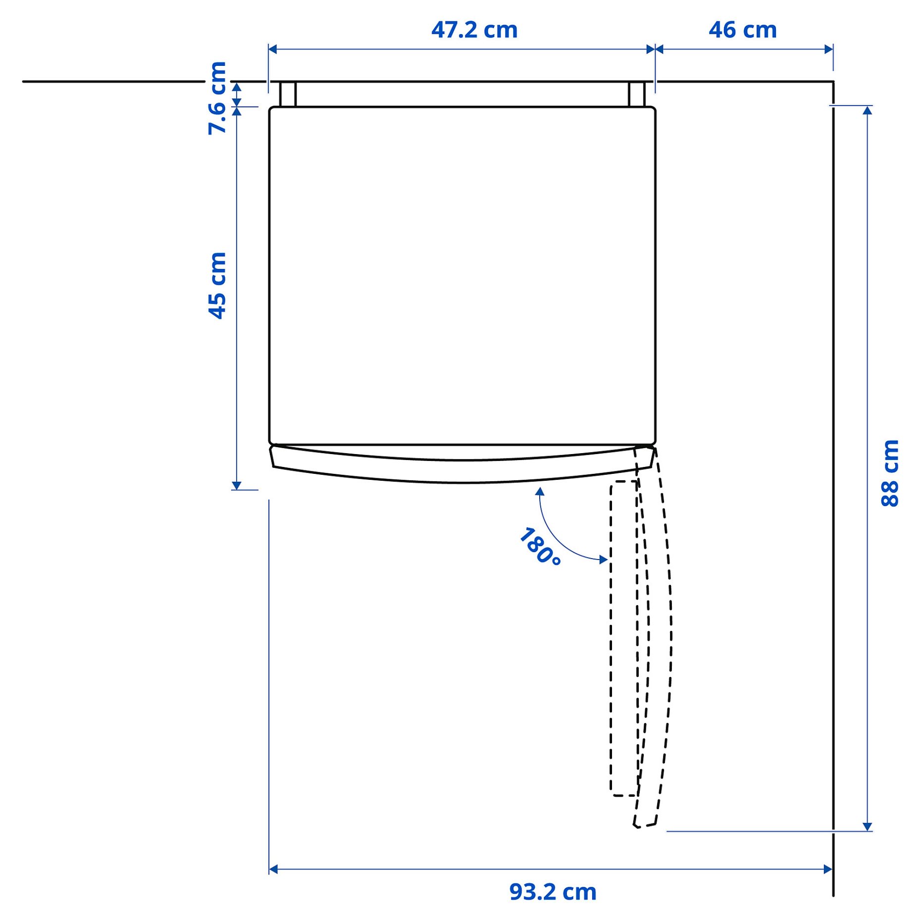 TILLREDA, ψυγείο ελεύθερο, 43 l, 405.787.30
