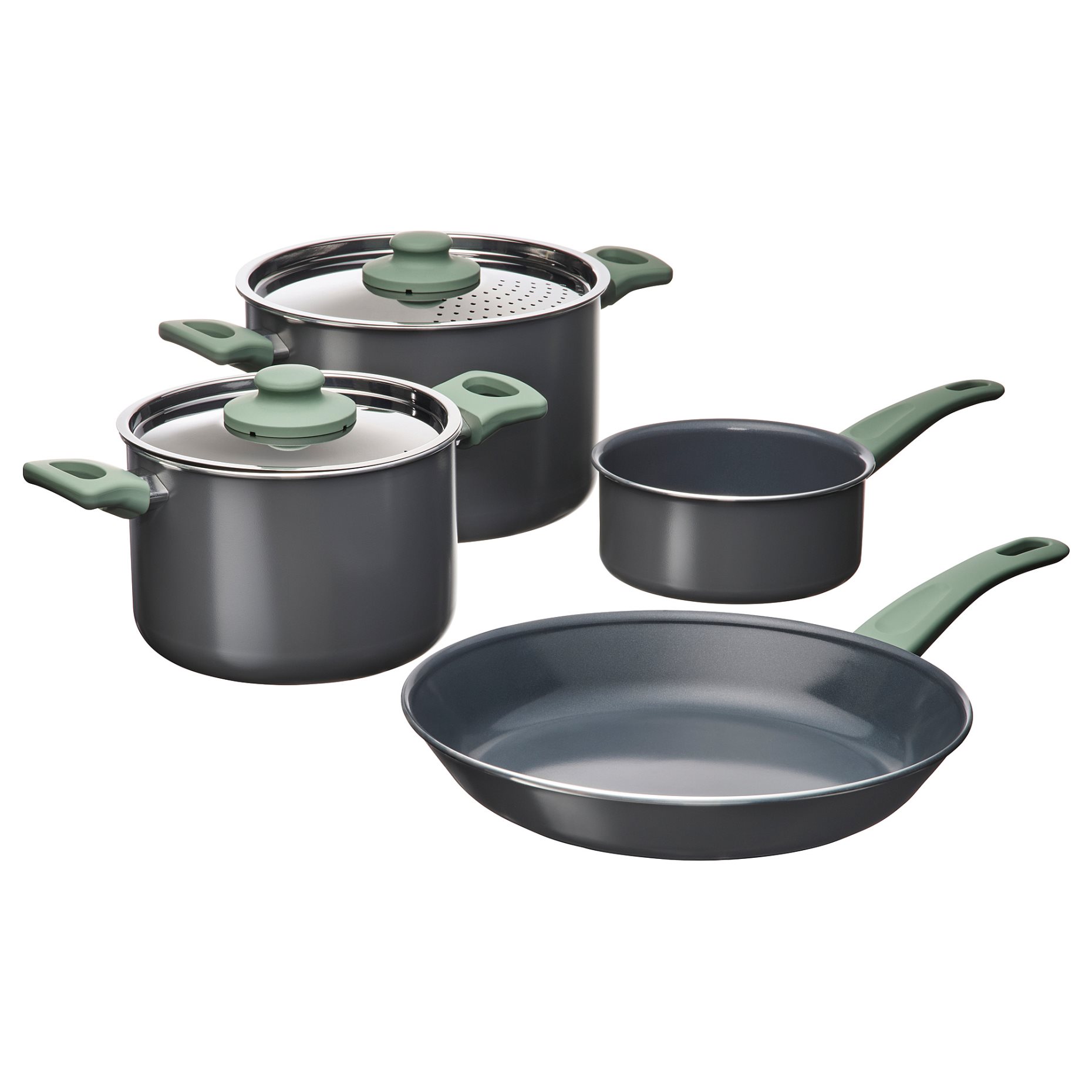 HEMLAGAD, 6-piece cookware set, non-stick coating, 405.834.87