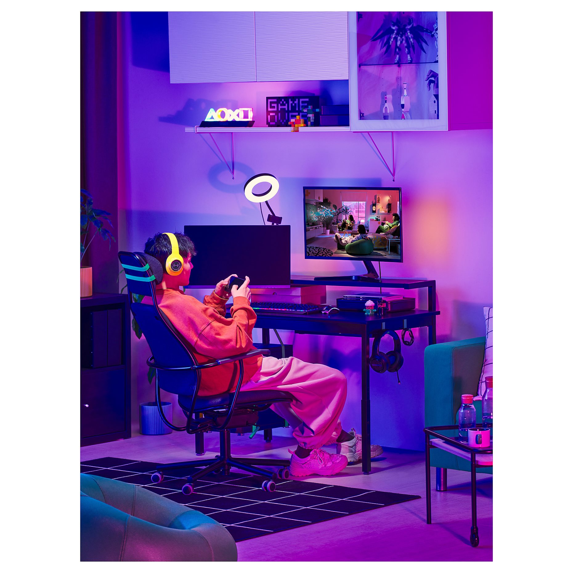 UTVISNING, γραφείο gaming με ράφι, 120x60 cm, 405.864.00