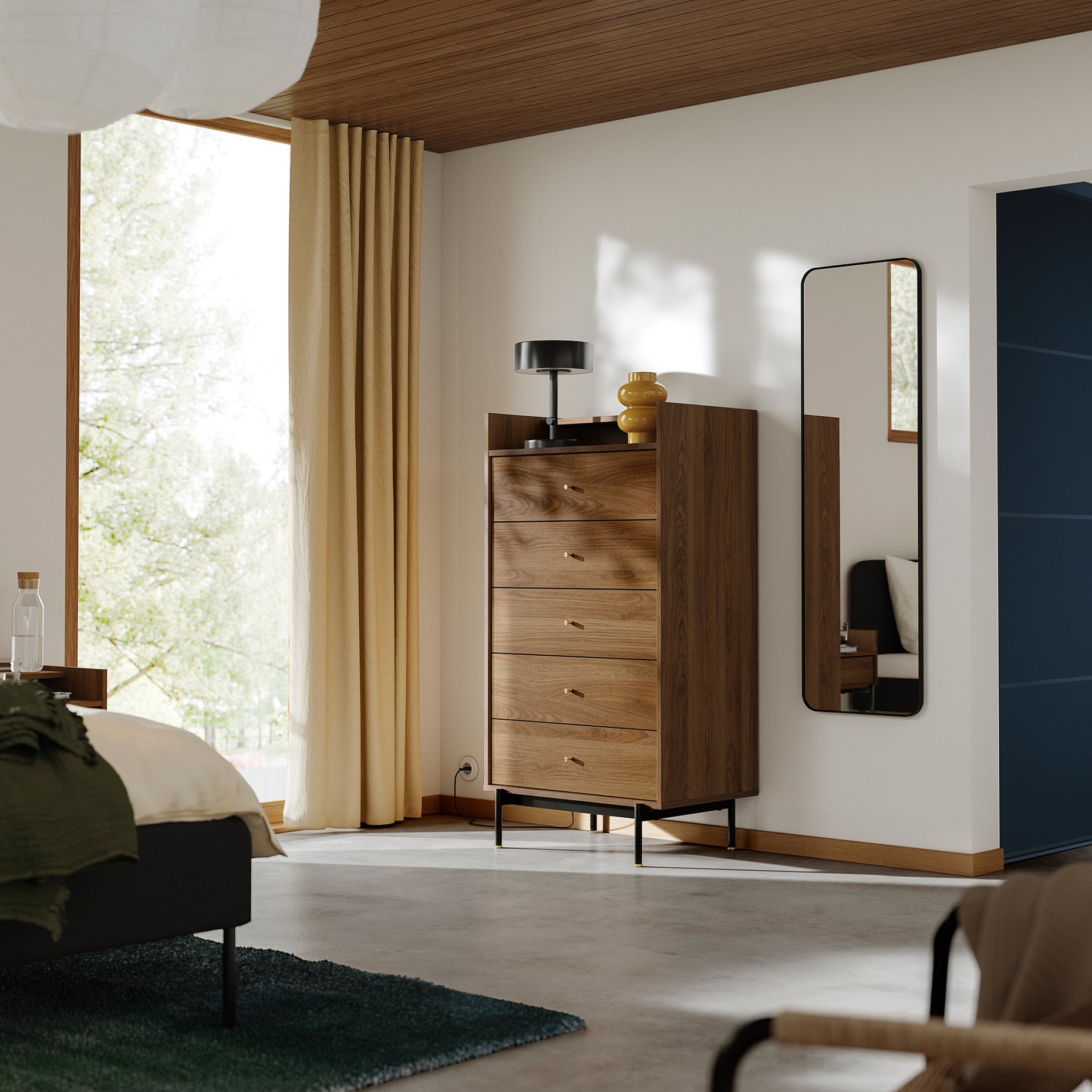 RÅDMANSÖ, chest of 5 drawers, 70x48x132 cm, 405.936.03