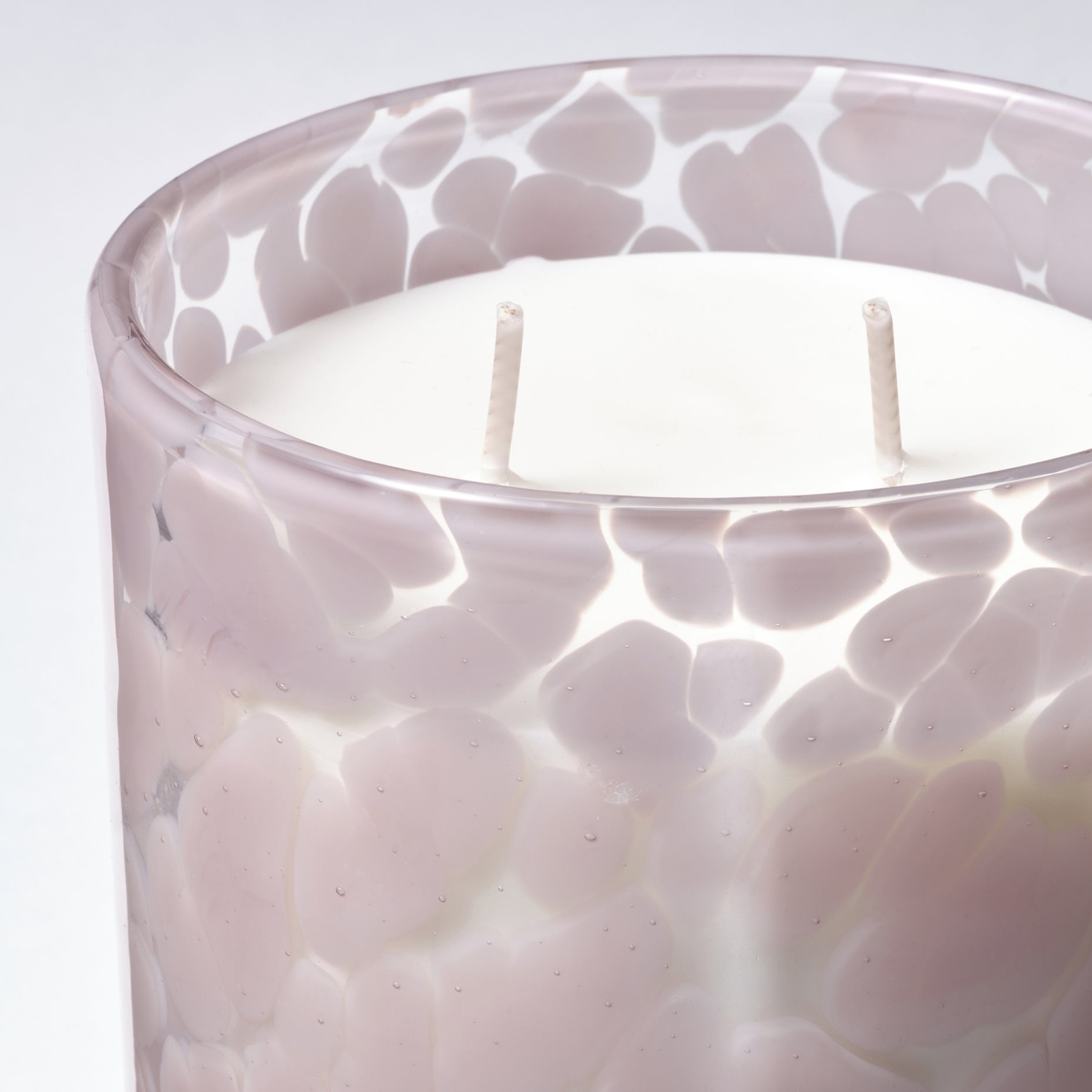 LUGNARE, scented candle in glass/2 wicks/Jasmine, 50 hr, 405.943.44