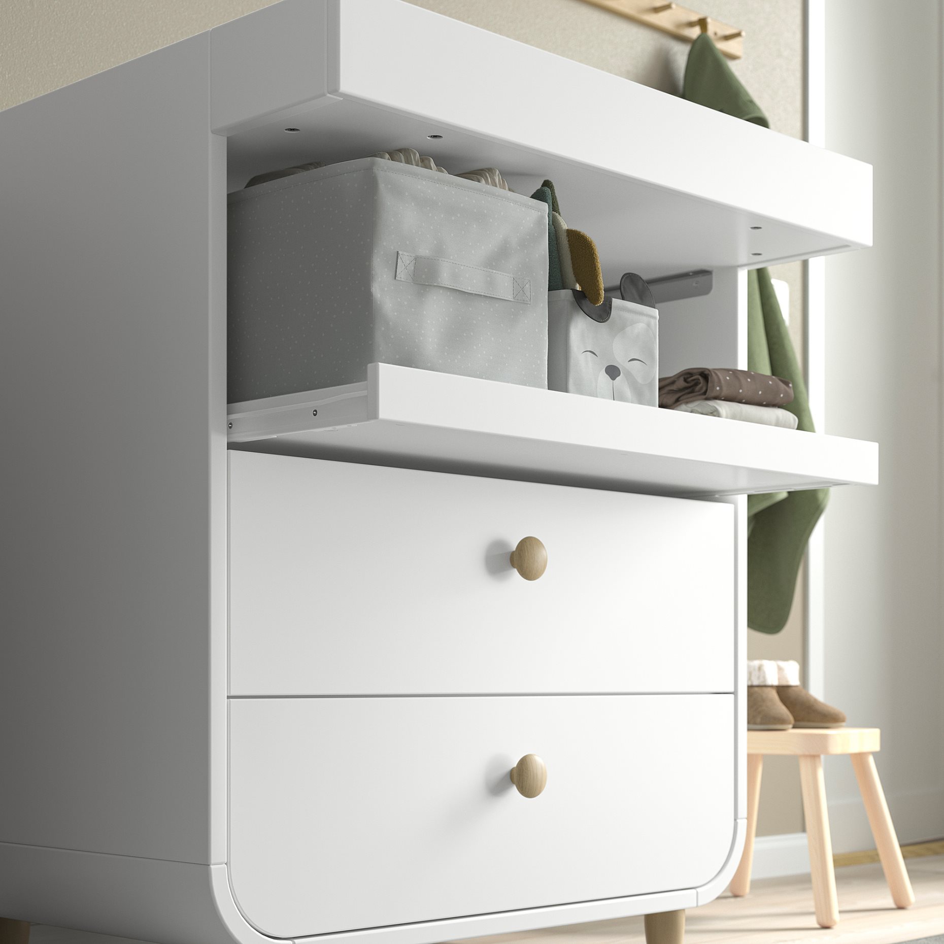 MYLLRA, changing table with drawers, 405.957.44