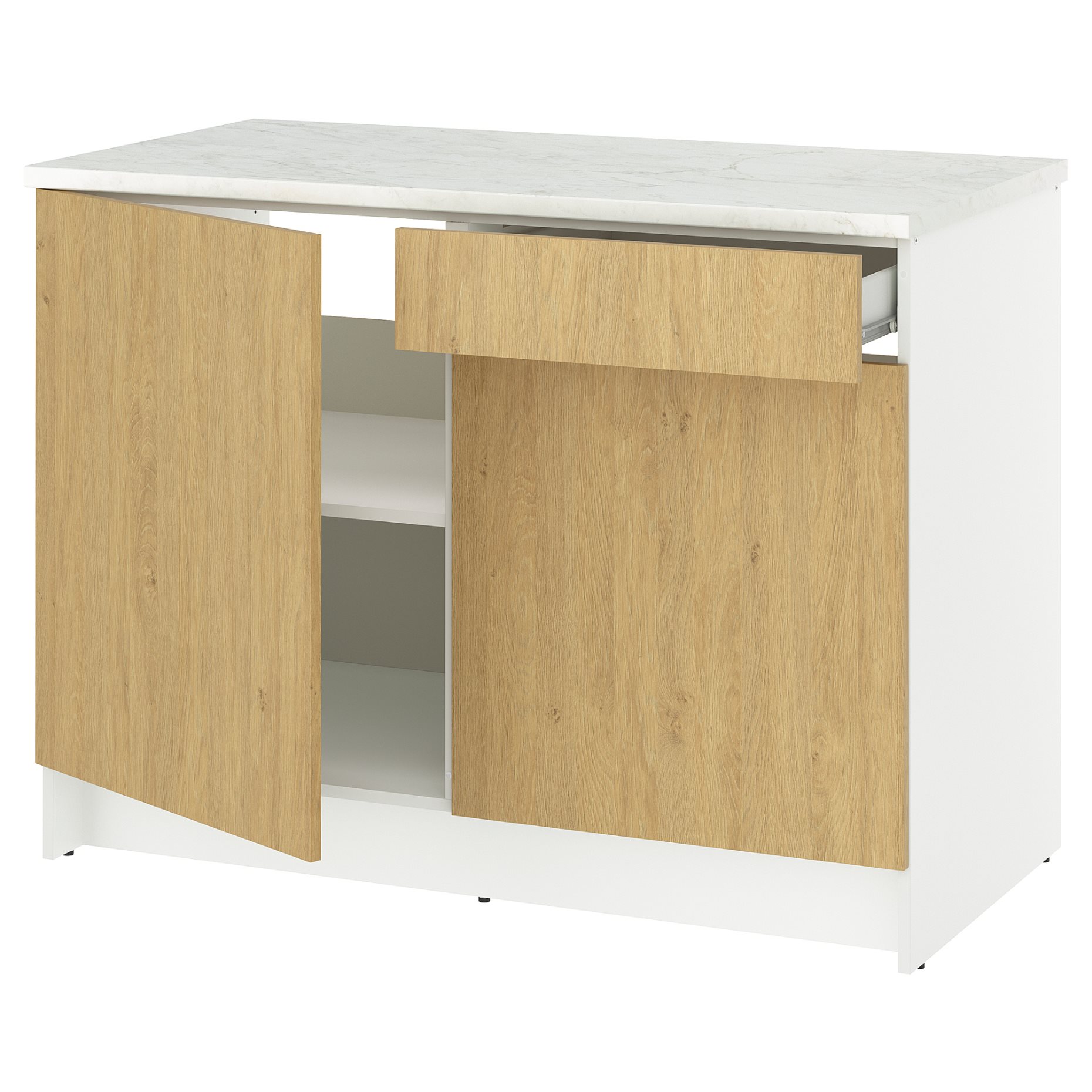 KNOXHULT, base cabinet with doors and drawer, 120 cm, 406.039.80