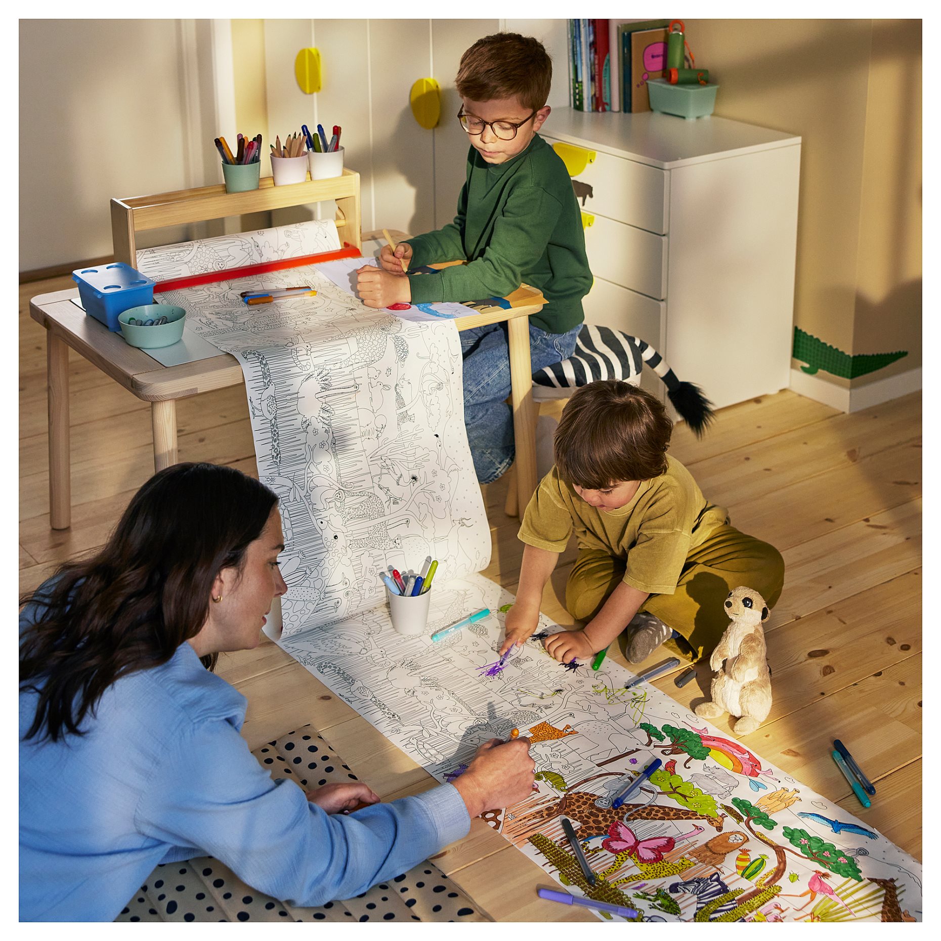 SANDLÖPARE, colouring paper roll/Savannah, 10 m, 406.042.63