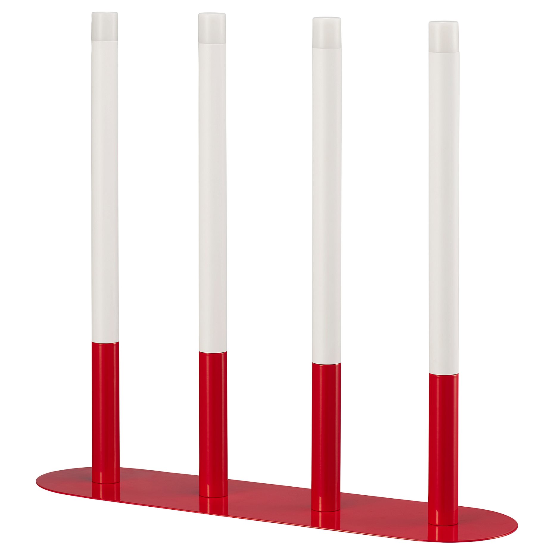 STRÅLA, candelabra with built in LED light source, candle-shaped battery-operated, 406.066.48