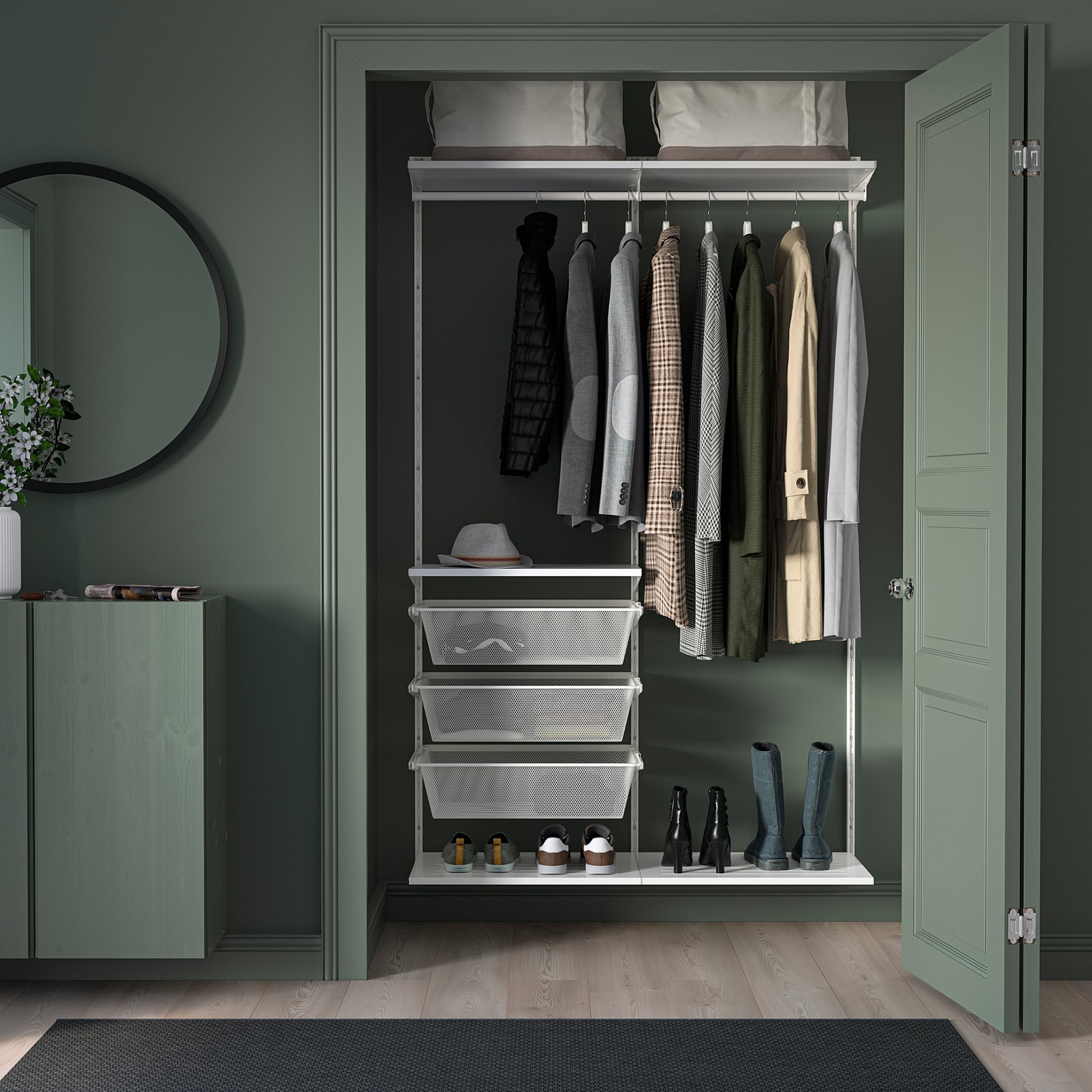 BOAXEL, wardrobe combination, 125x40x201 cm, 493.323.76