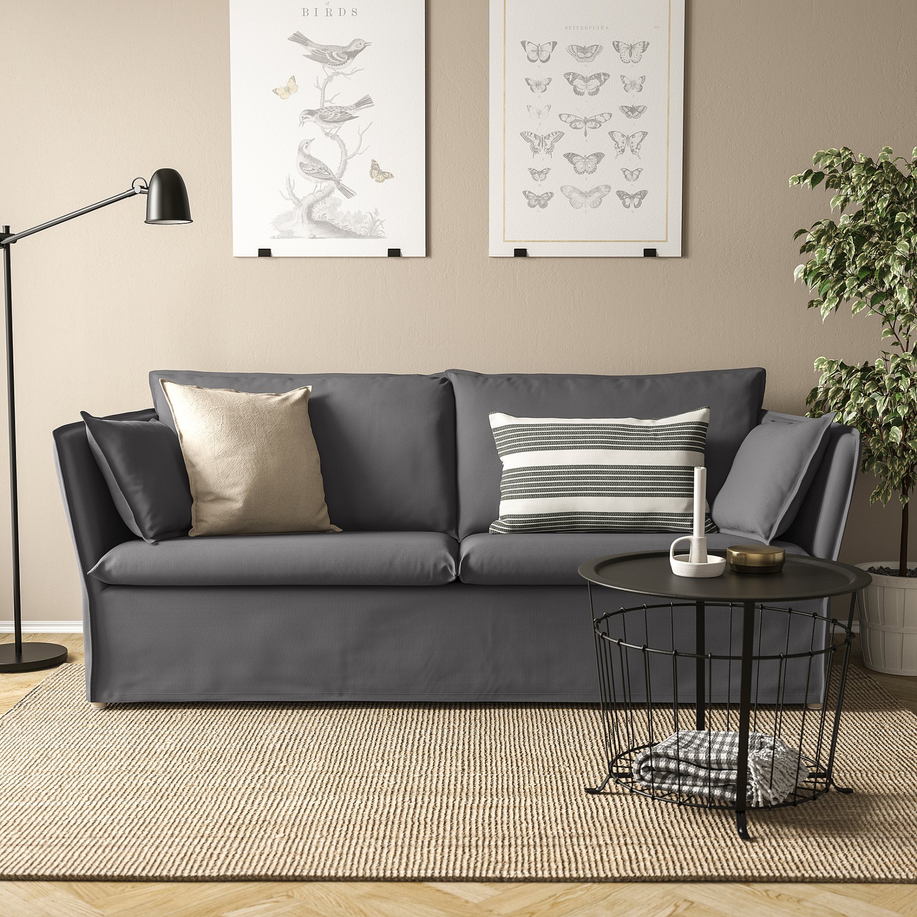 BACKSÄLEN, 3-seat sofa, 493.931.57
