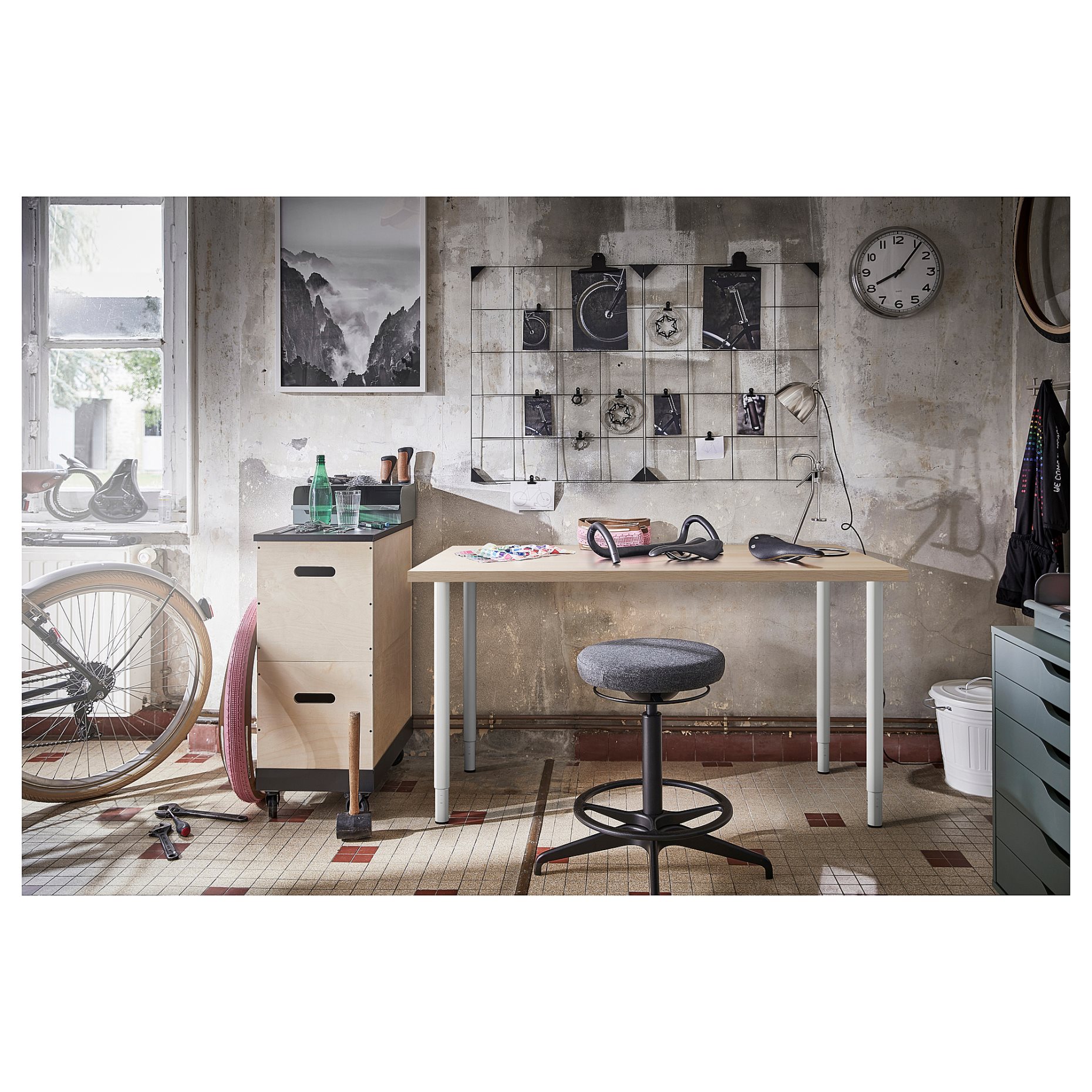 LAGKAPTEN/OLOV, desk, 140x60 cm, 494.172.57