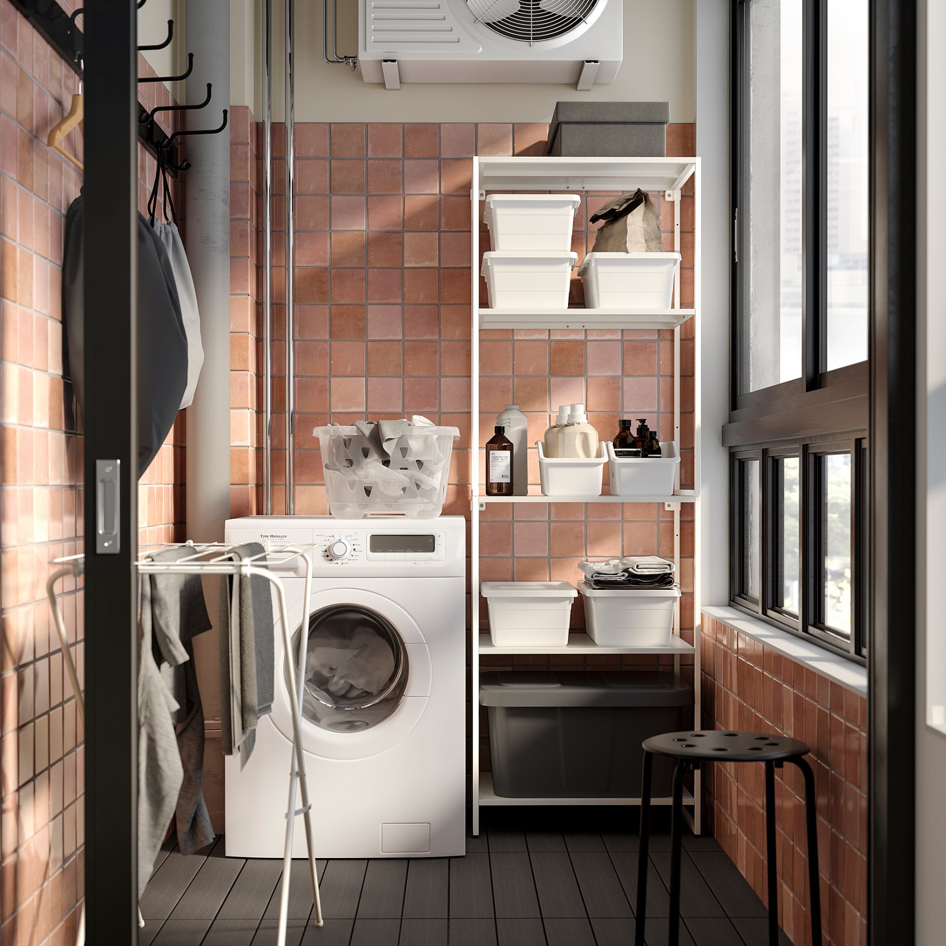 JOSTEIN, shelving unit/in/outdoor/metal, 61x40x180 cm, 494.372.03
