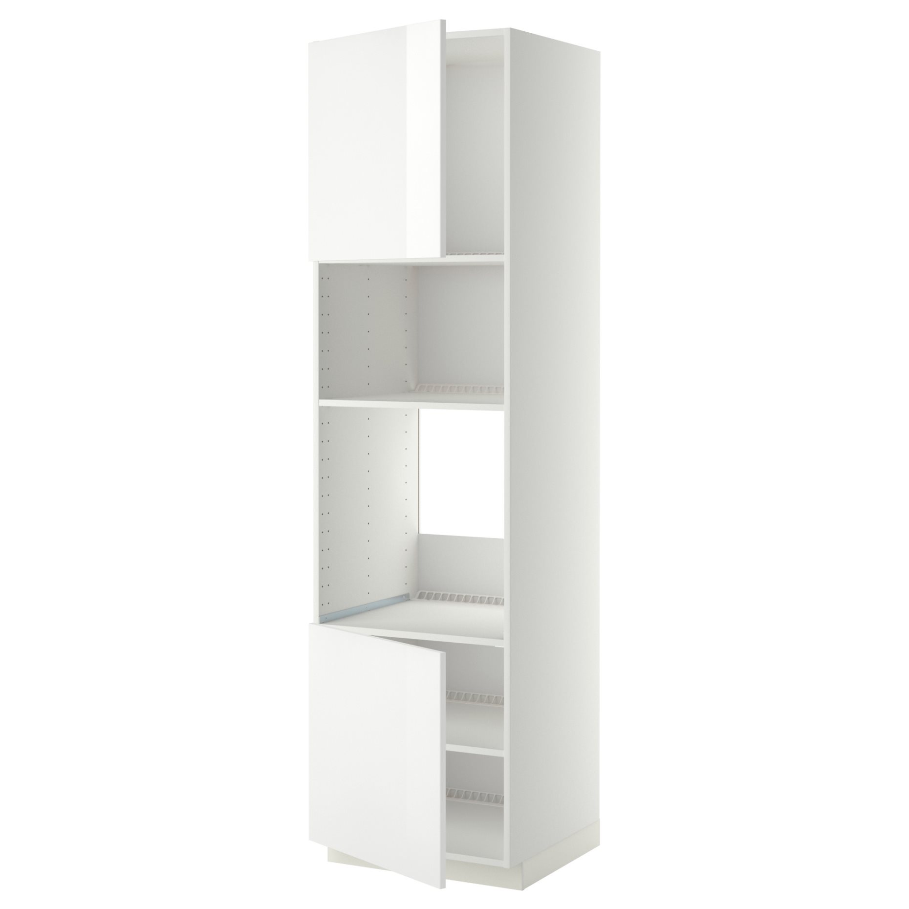METOD, high cabinet for oven/microwave with 2 doors/shelves, 60x60x220 cm, 494.582.00