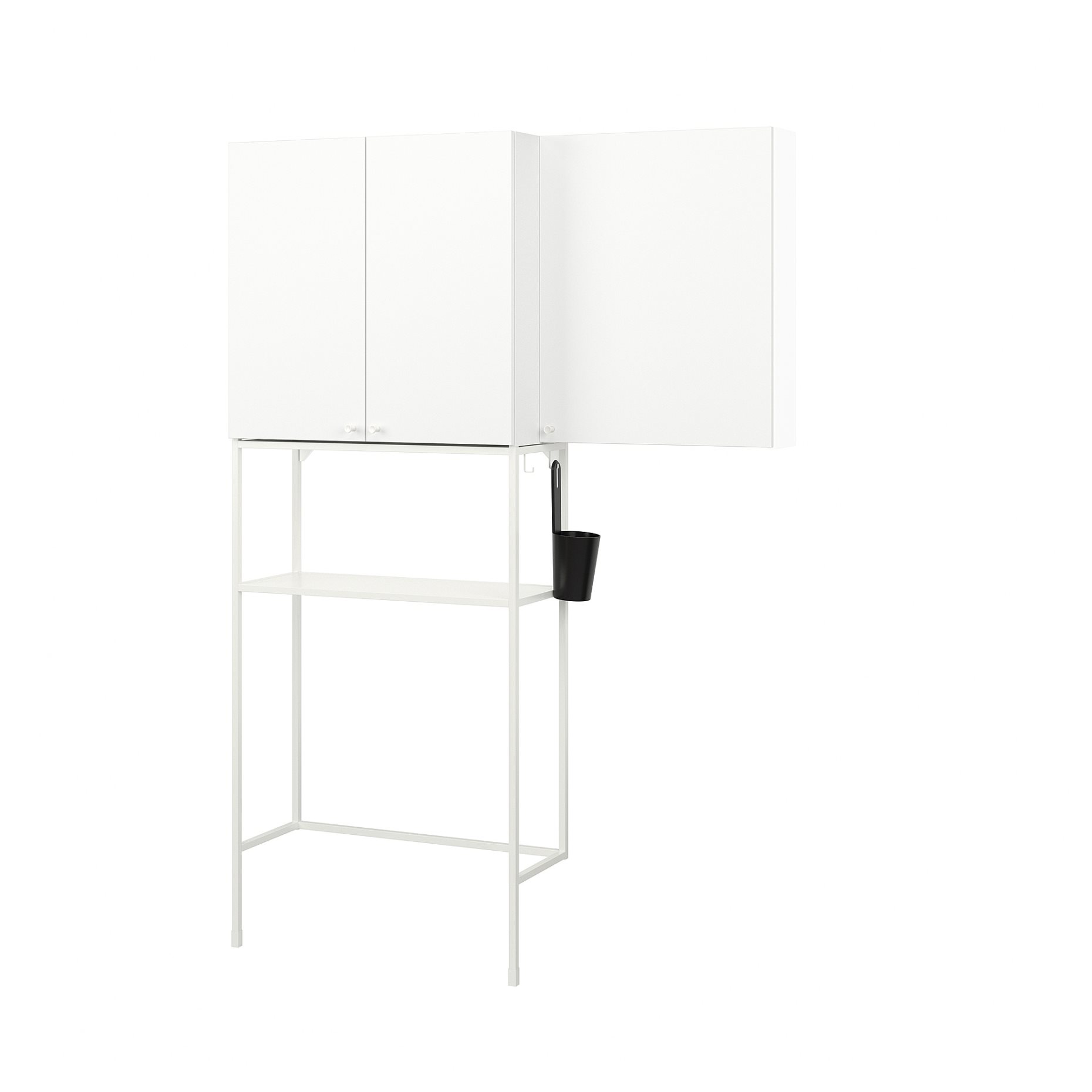 ENHET, storage combination for laundry, 140x32x204 cm, 494.774.68