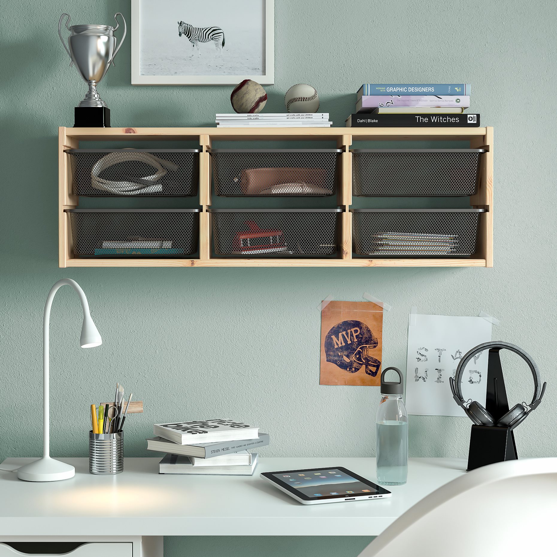 TROFAST, wall storage, 93x21x30 cm, 494.781.99