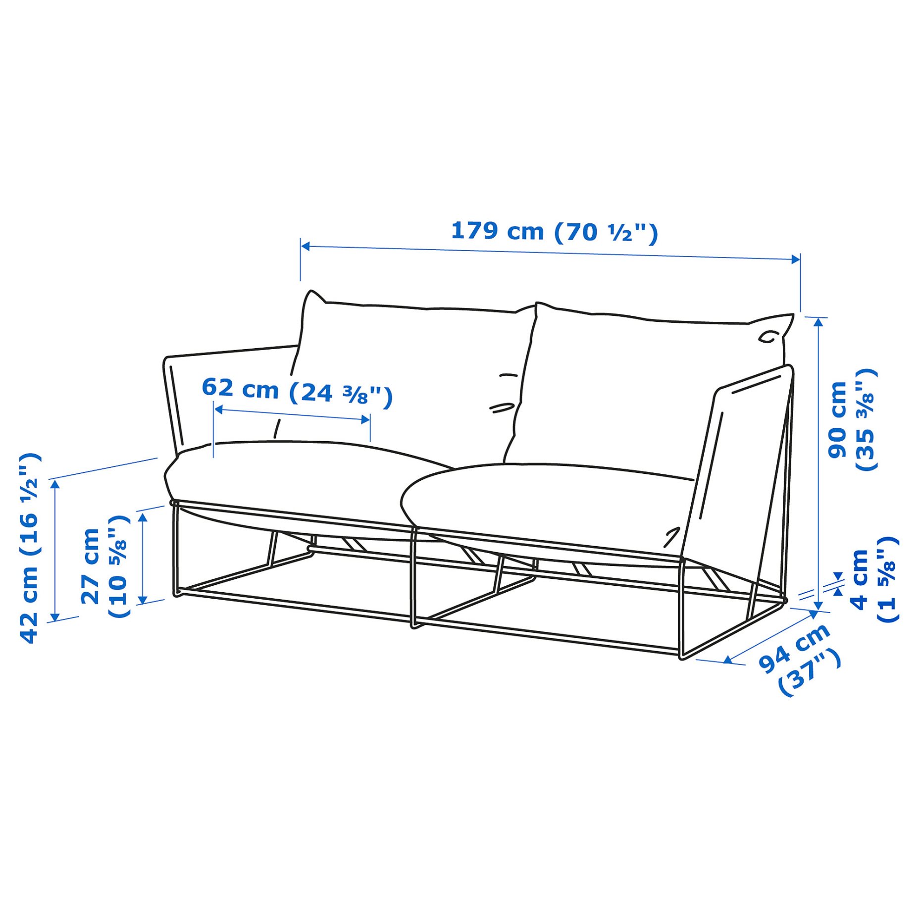 HAVSTEN, 2-seat sofa, outdoor, 494.950.66