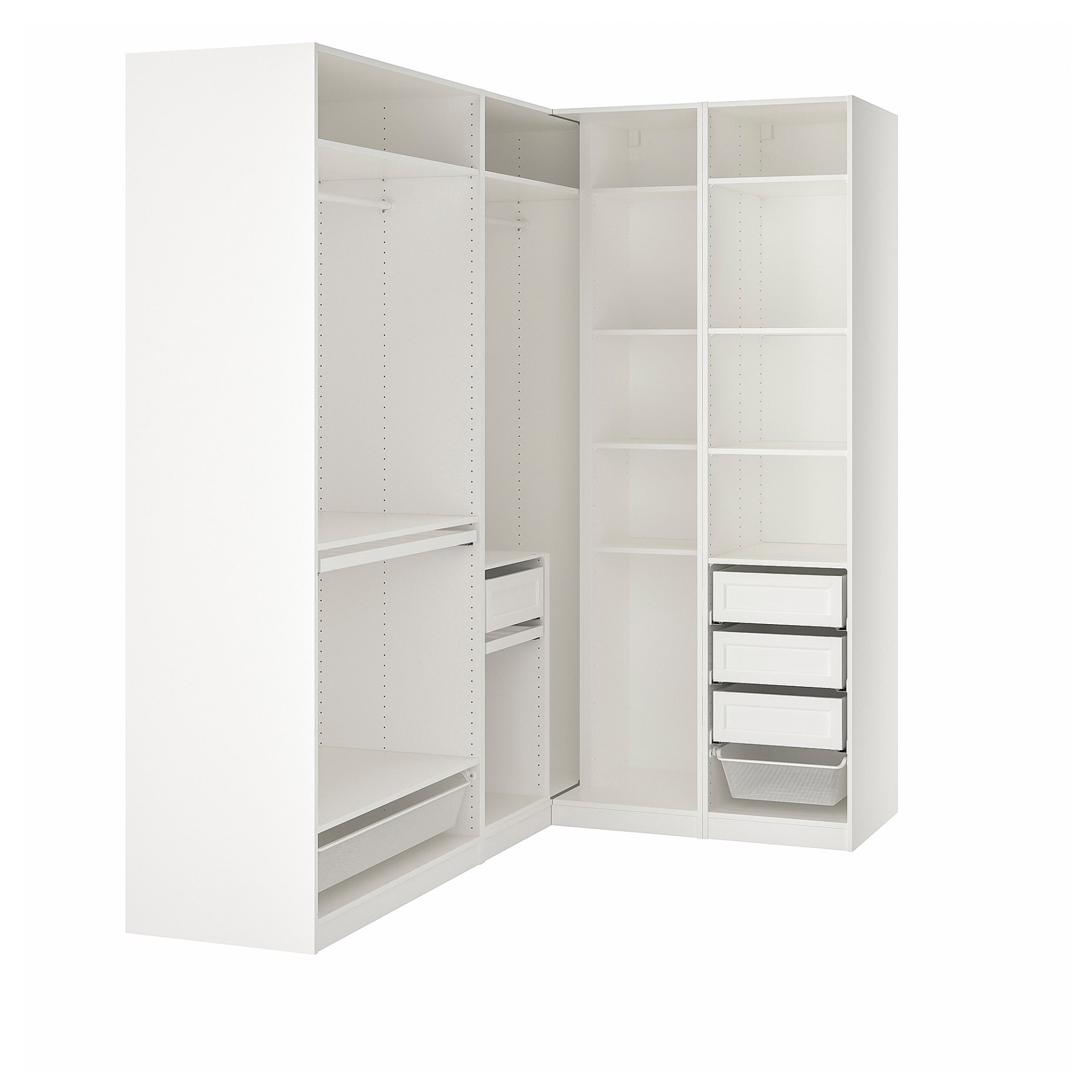 PAX, corner wardrobe, 210/160x236 cm, 495.029.86