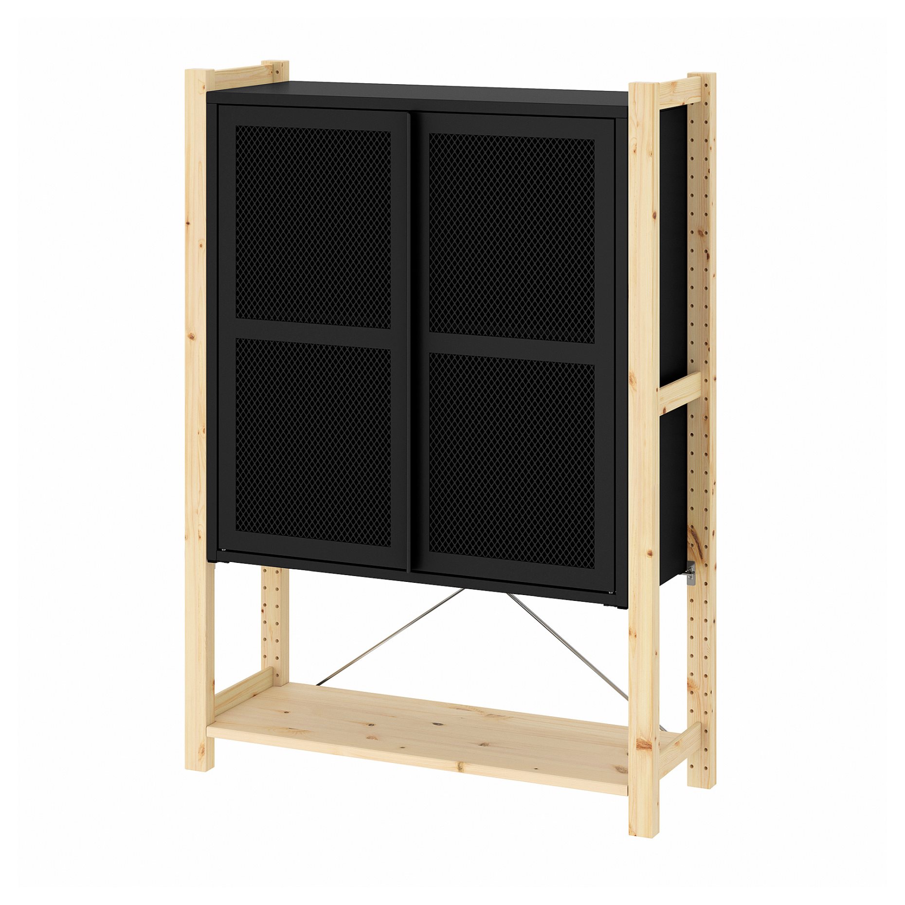 IVAR, cabinet with doors, 89x30x124 cm, 495.081.58
