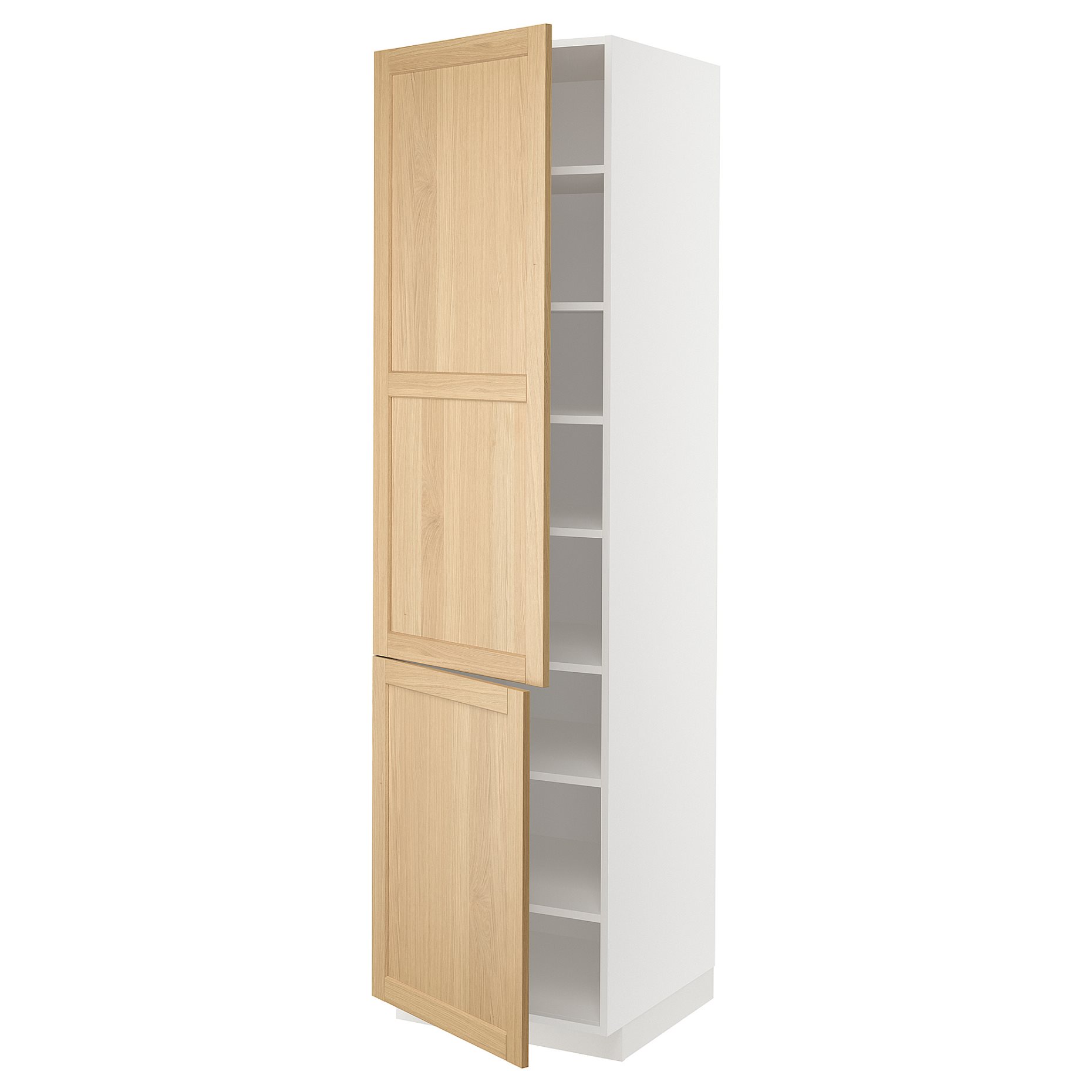 METOD, high cabinet with shelves/2 doors, 60x60x220 cm, 495.094.12