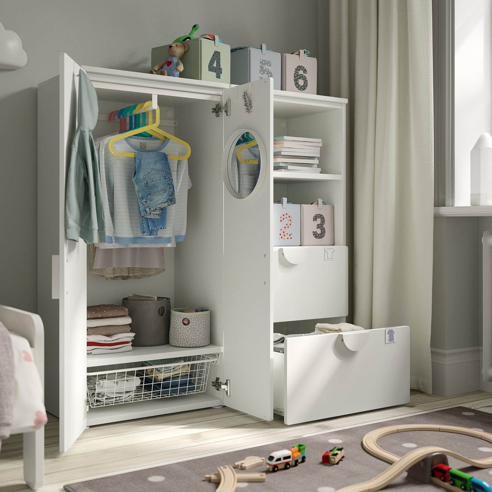 SMASTAD/PLATSA, storage combination, 120x42x123 cm, 495.482.20