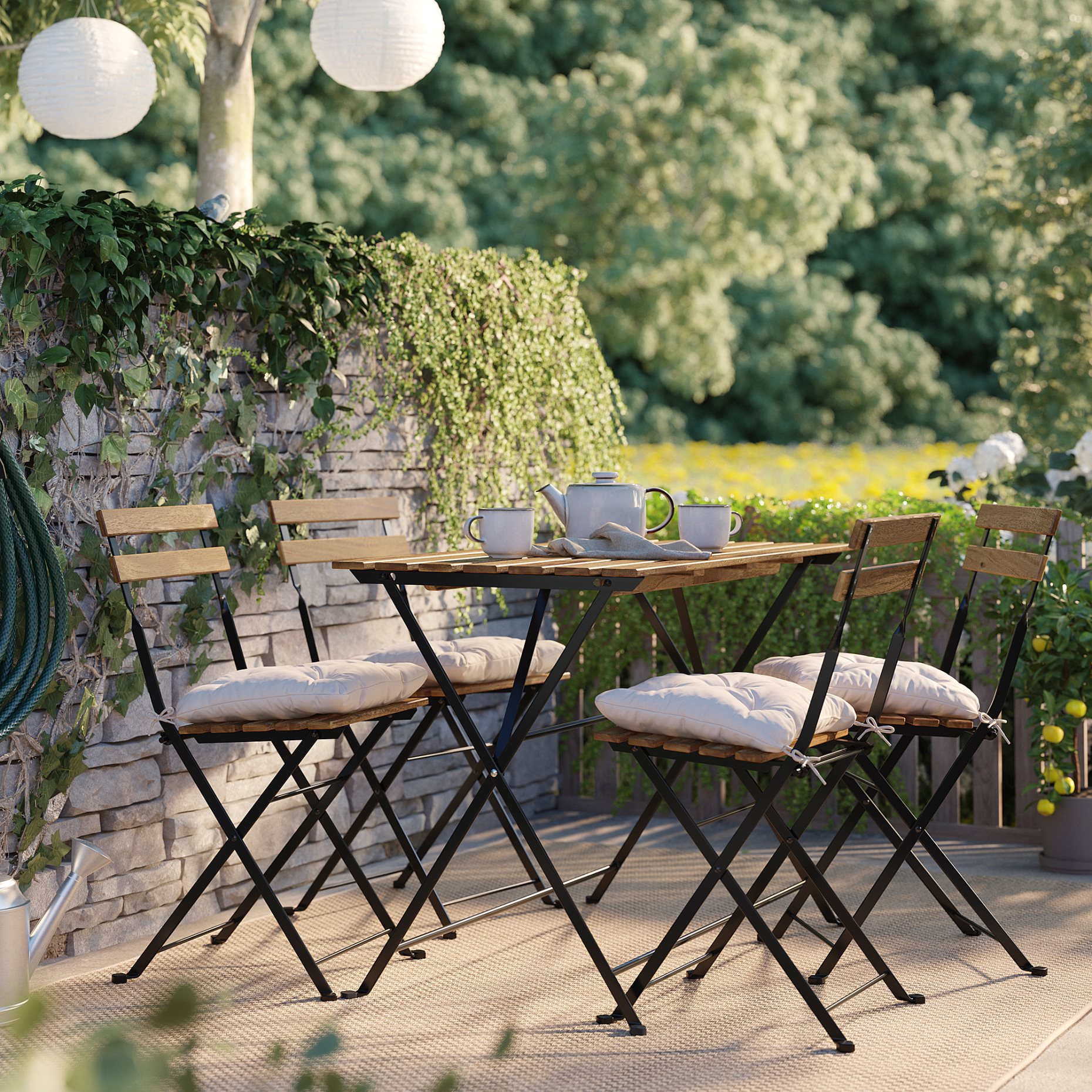 TÄRNÖ, table and 4 chairs/foldable/outdoor, 100x54 cm, 495.753.60