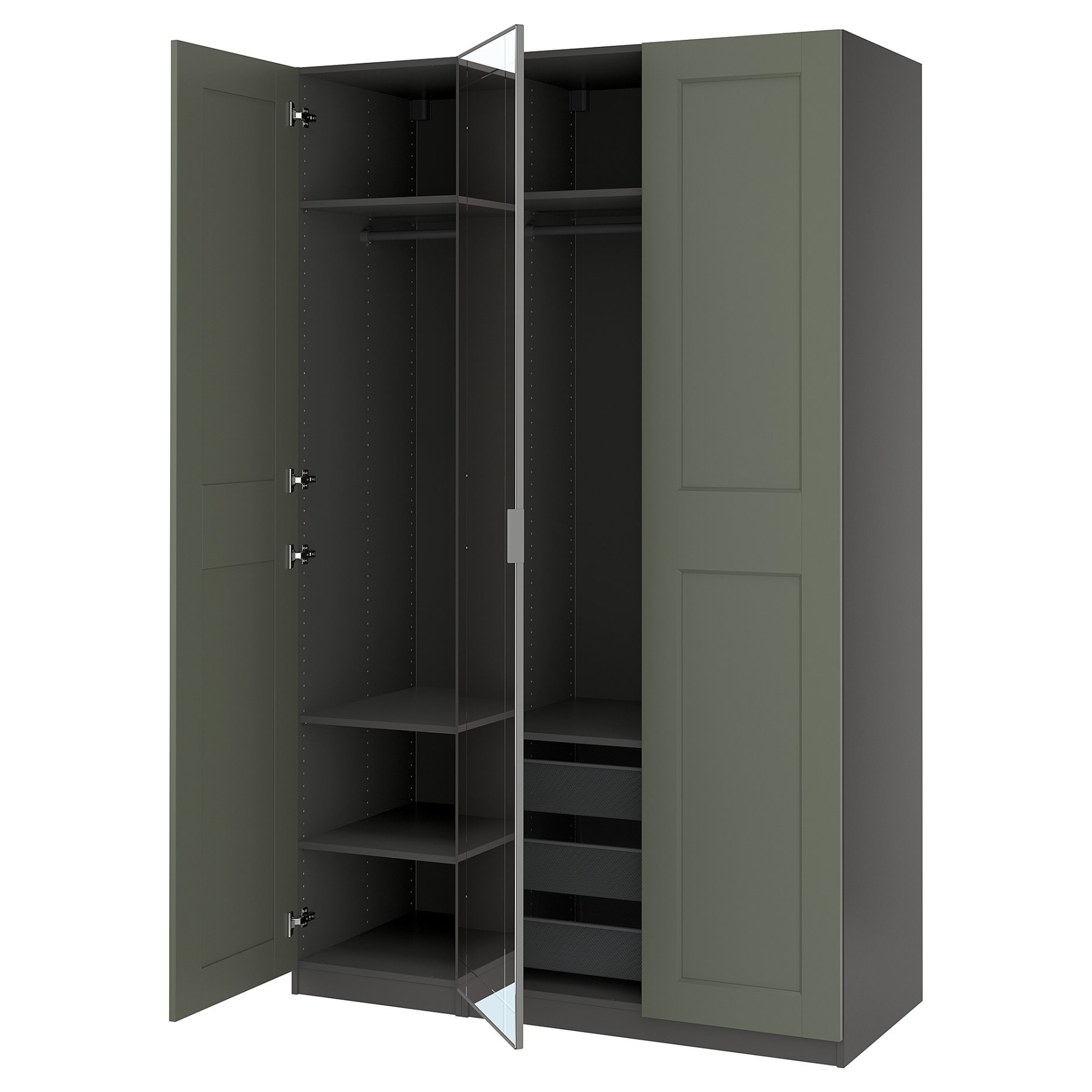 KNOXHULT, wardrobe combination, 150x60x236 cm, 495.792.64