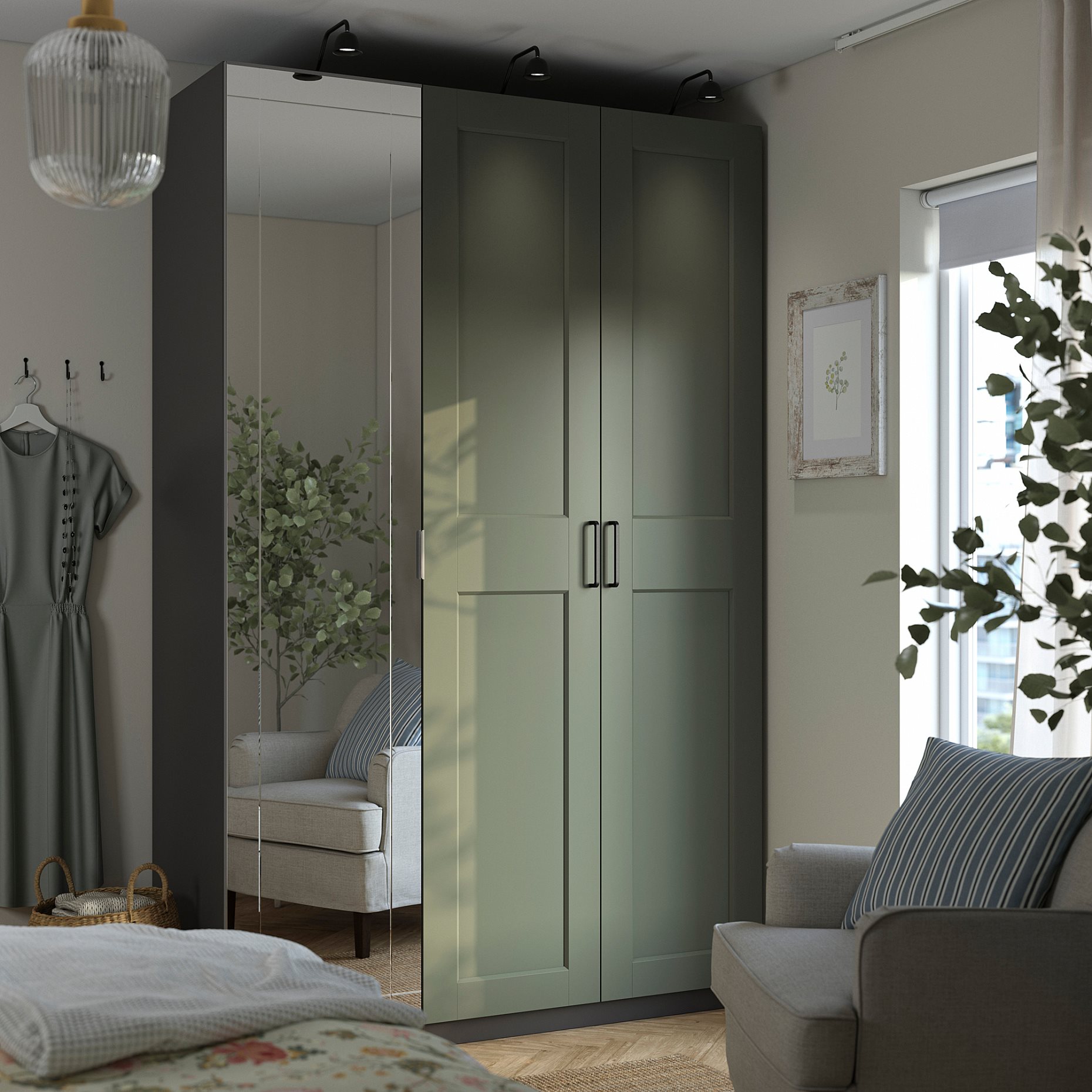 KNOXHULT, wardrobe combination, 150x60x236 cm, 495.792.64