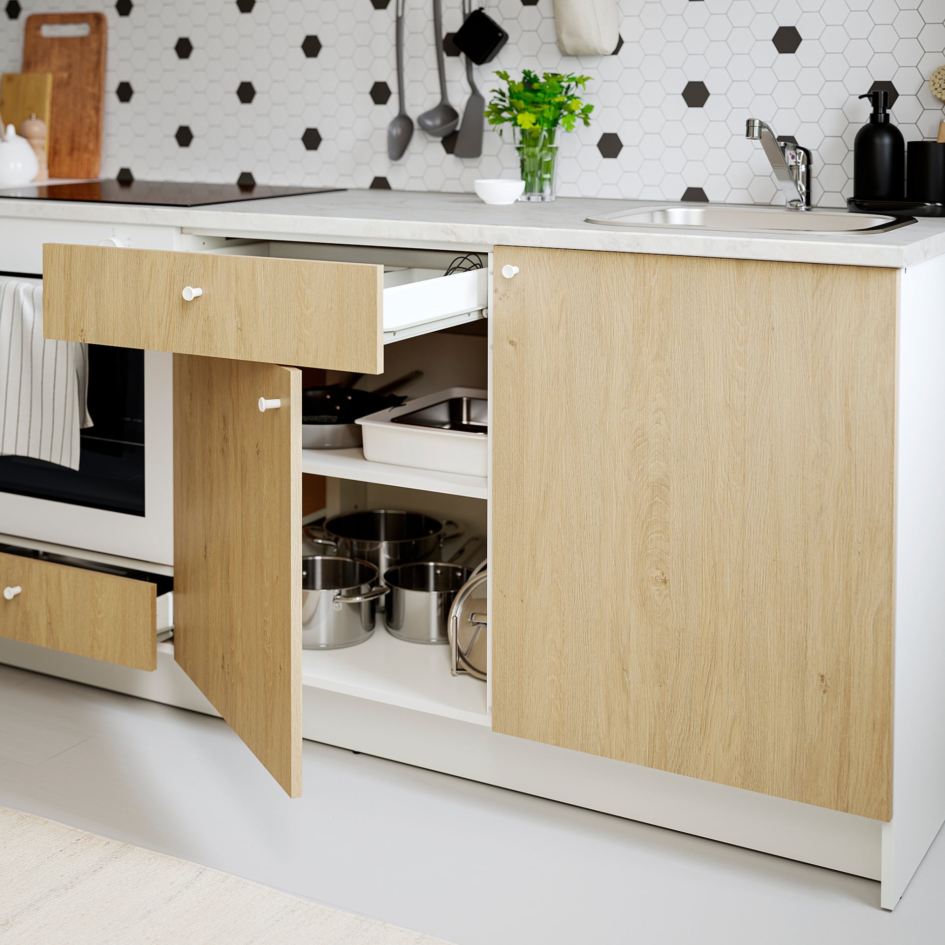 PAX/KAMMAR/GRIM, kitchen, 180x61x220 cm, 495.811.15