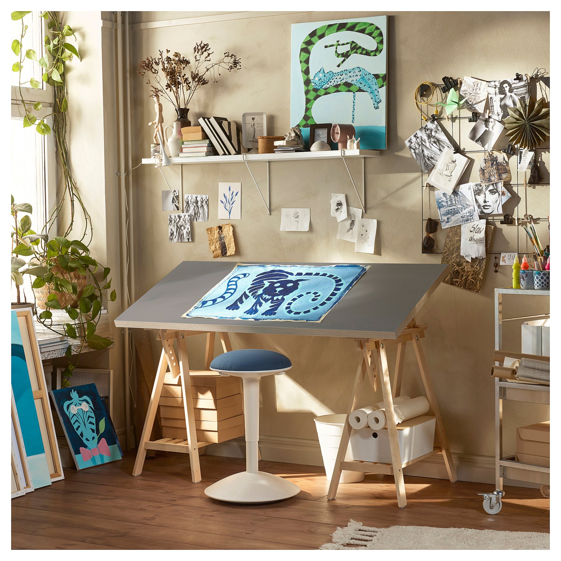 LAGKAPTEN/MITTB, γραφείο, 140x60 cm, 495.853.78