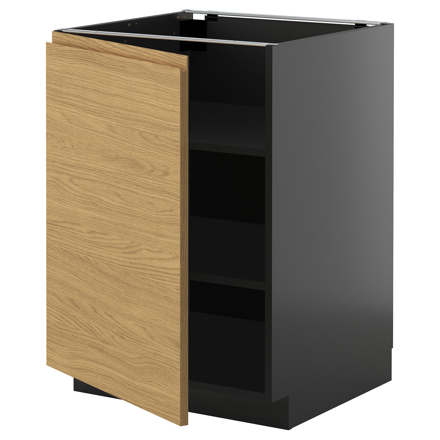 METOD, base cabinet with shelves, 60x60 cm, 495.877.11