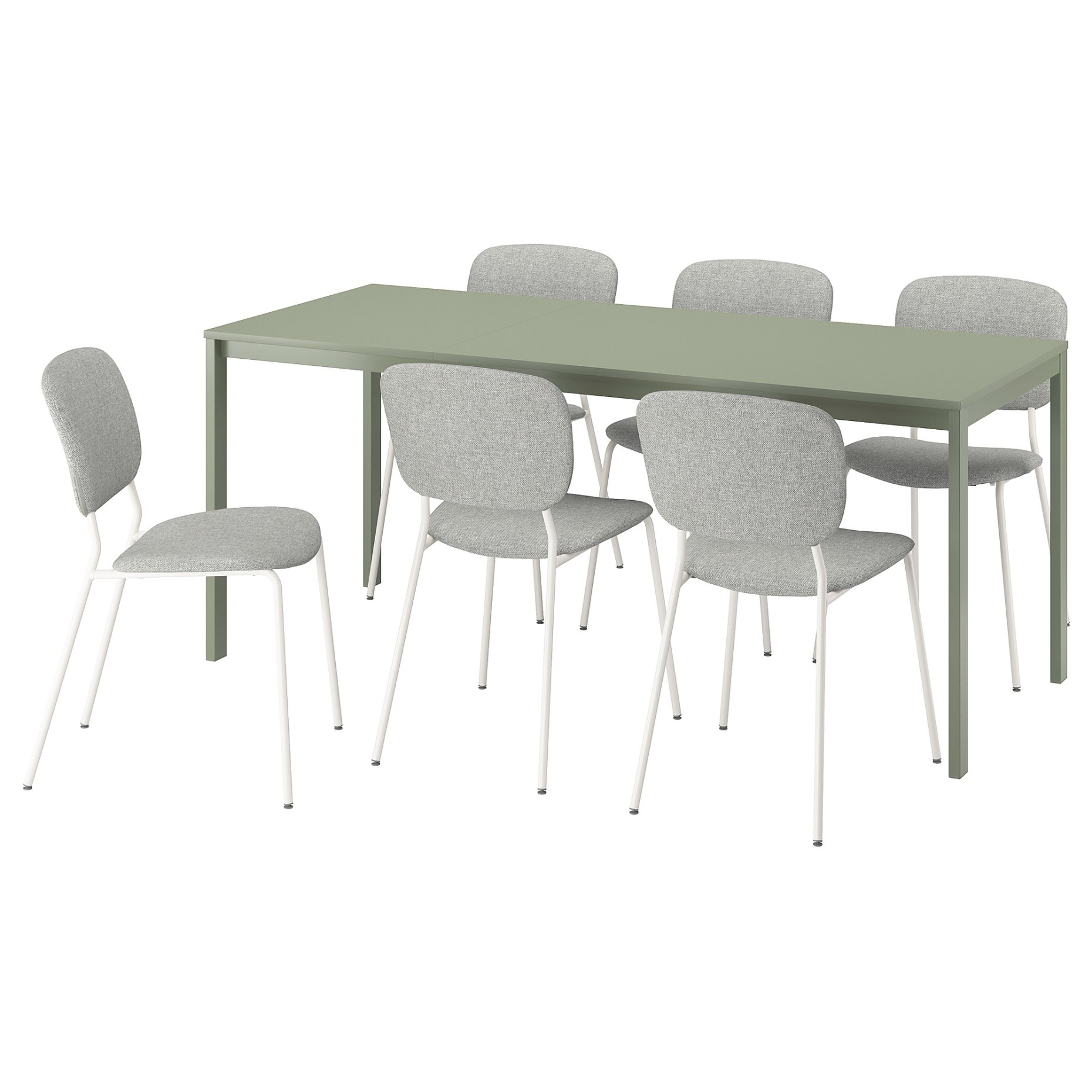 VIHALS, table and 6 chairs, 120/180x74 cm, 495.899.65