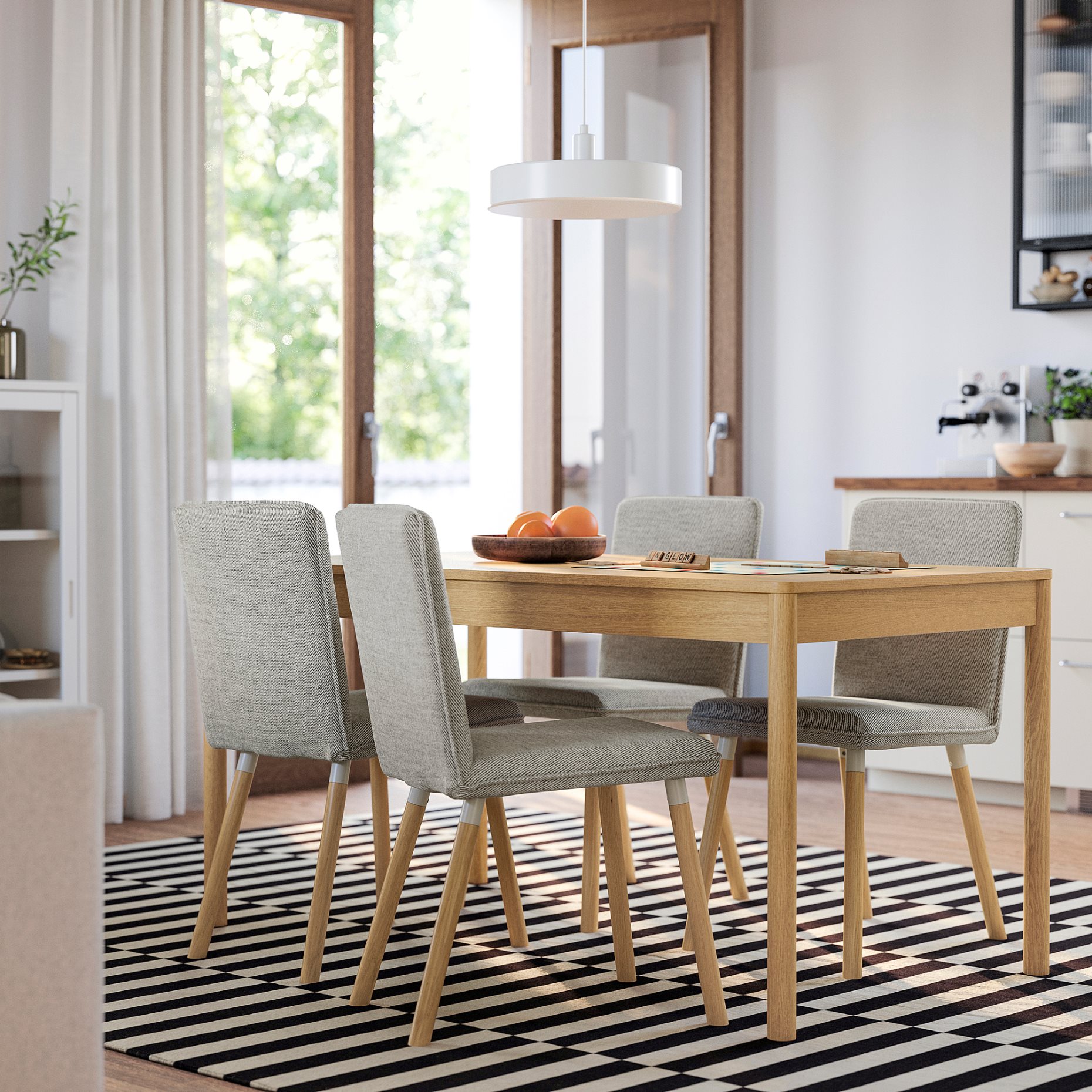 TONSTAD/TONSTAD, table and 4 chairs, 150x80 cm, 495.967.20