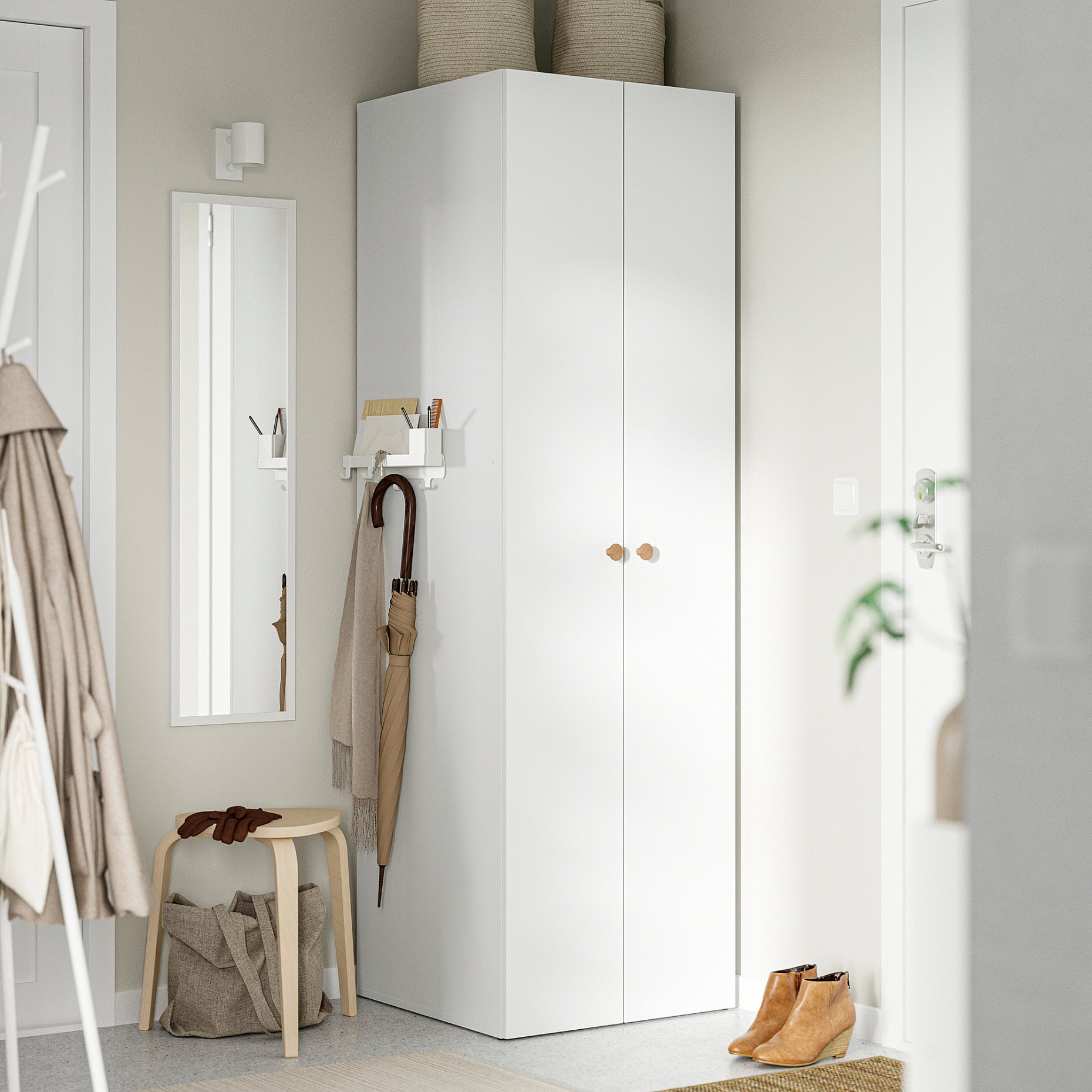 LASTARE, wardrobe combination, 60x62x200 cm, 496.029.81