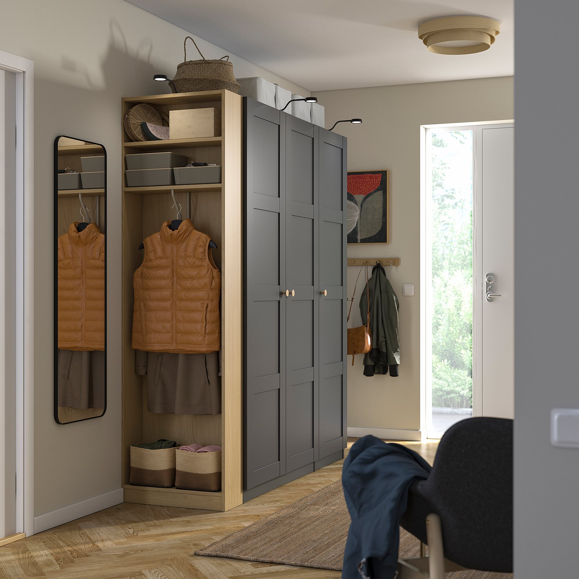 PAX/BERGSBO, wardrobe combination, 170x60x201 cm, 496.069.55