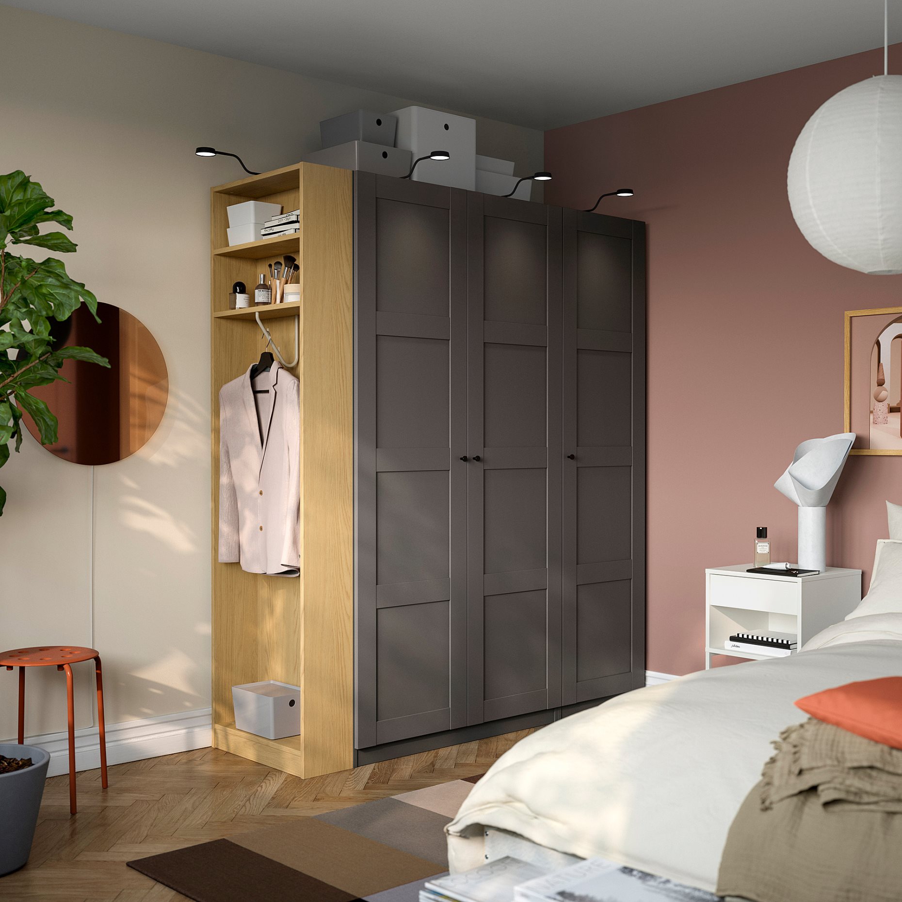 PAX/BERGSBO, wardrobe combination, 170x60x201 cm, 496.069.55