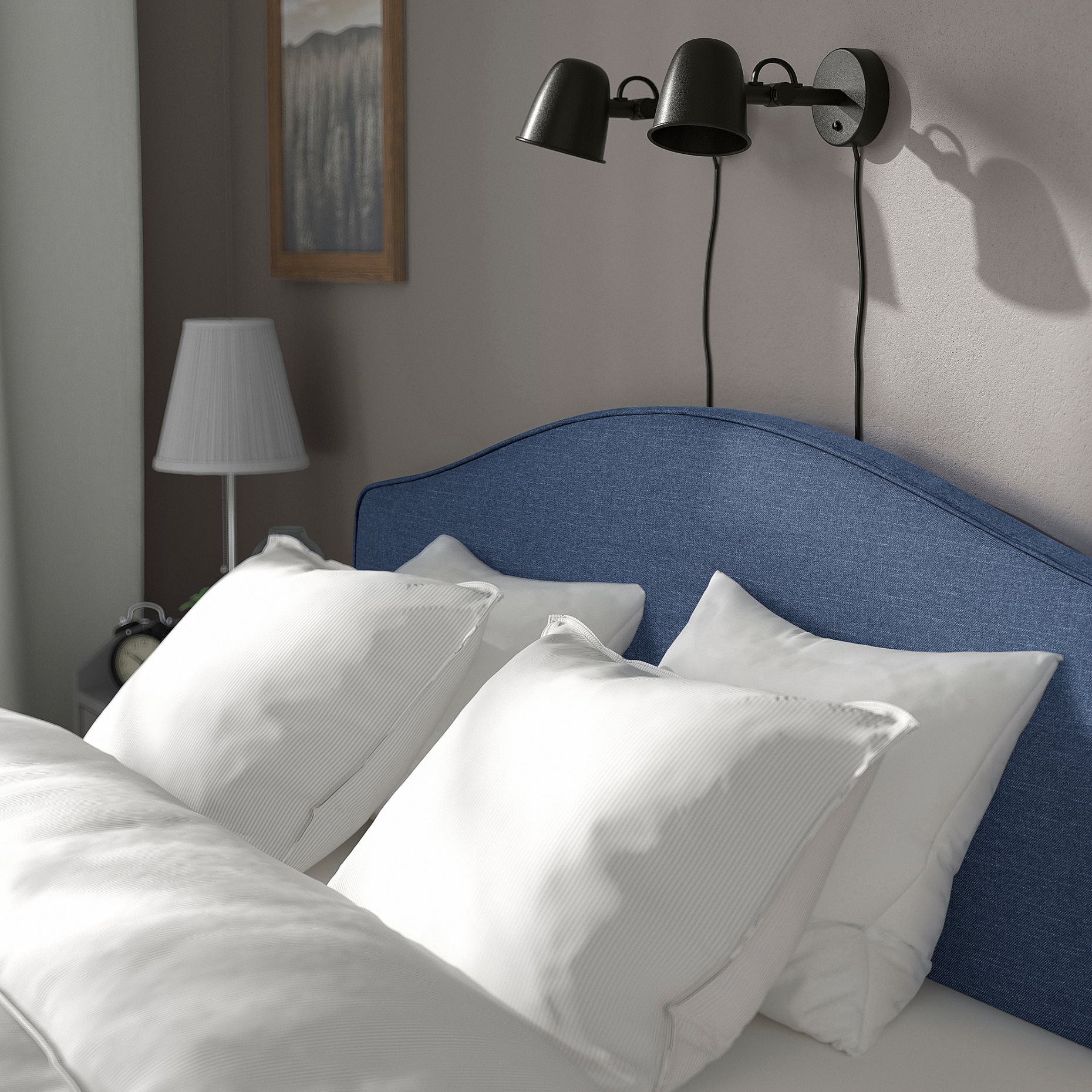 RAMNEFJALL, upholstered bed frame, 140x200 cm, 496.074.84