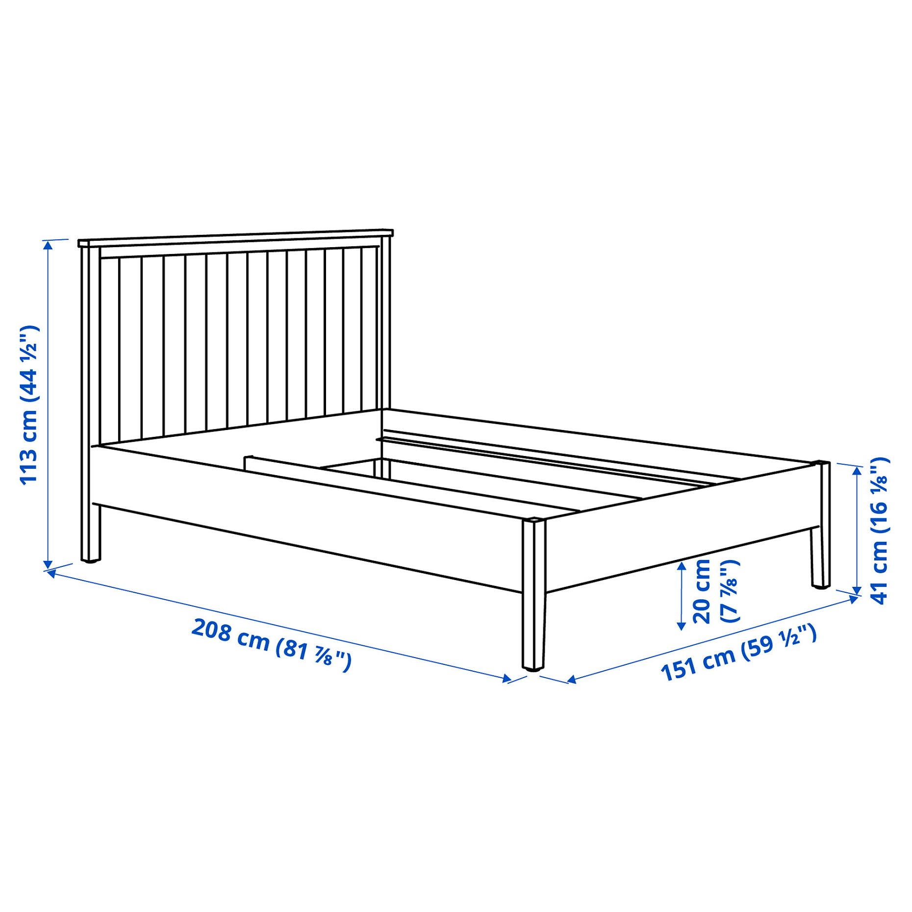 GULLABERG, bed frame, 140x200 cm, 496.145.21